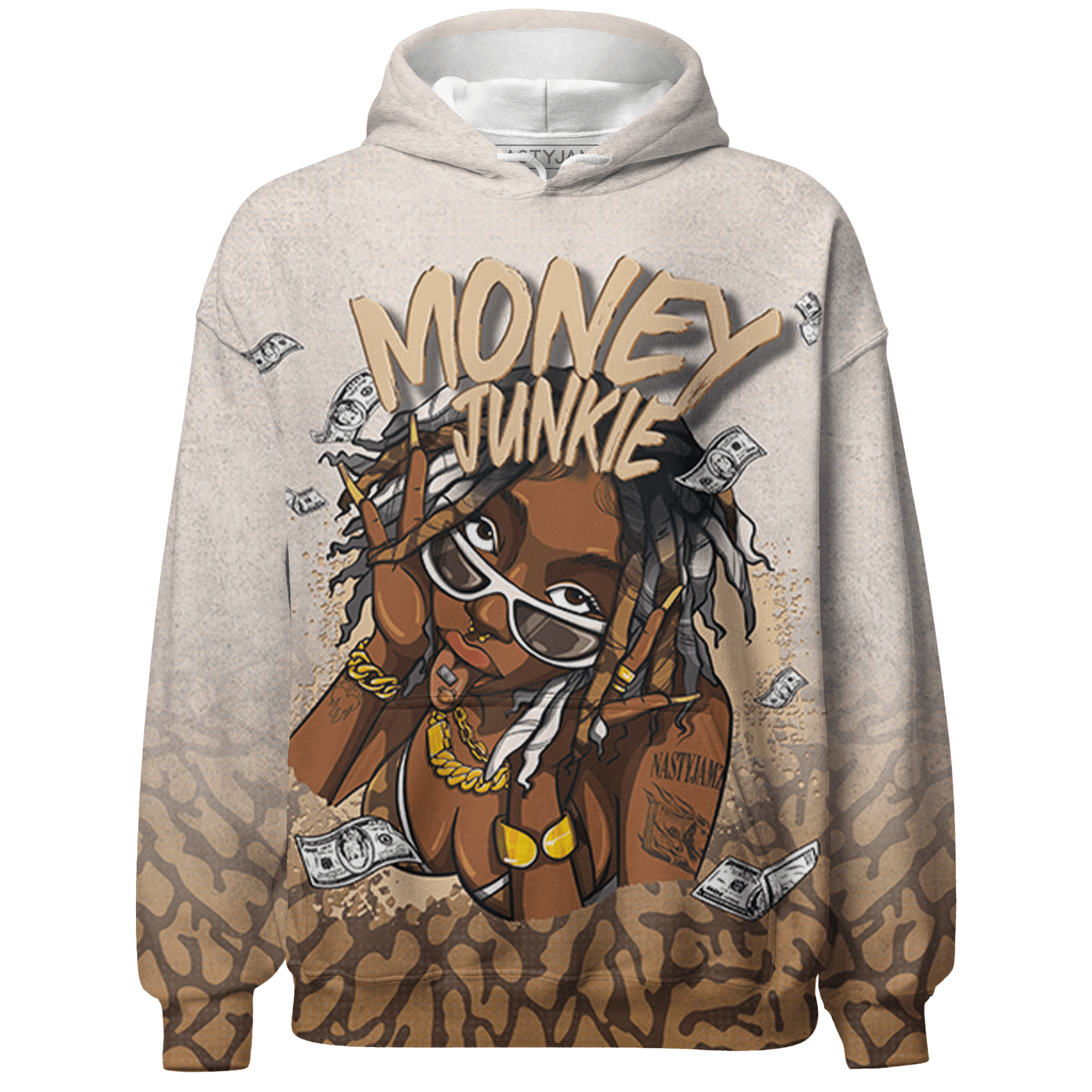 Palomino 3s Hoodie Match Money Junkie 3D All-Over Print - NastyJamz