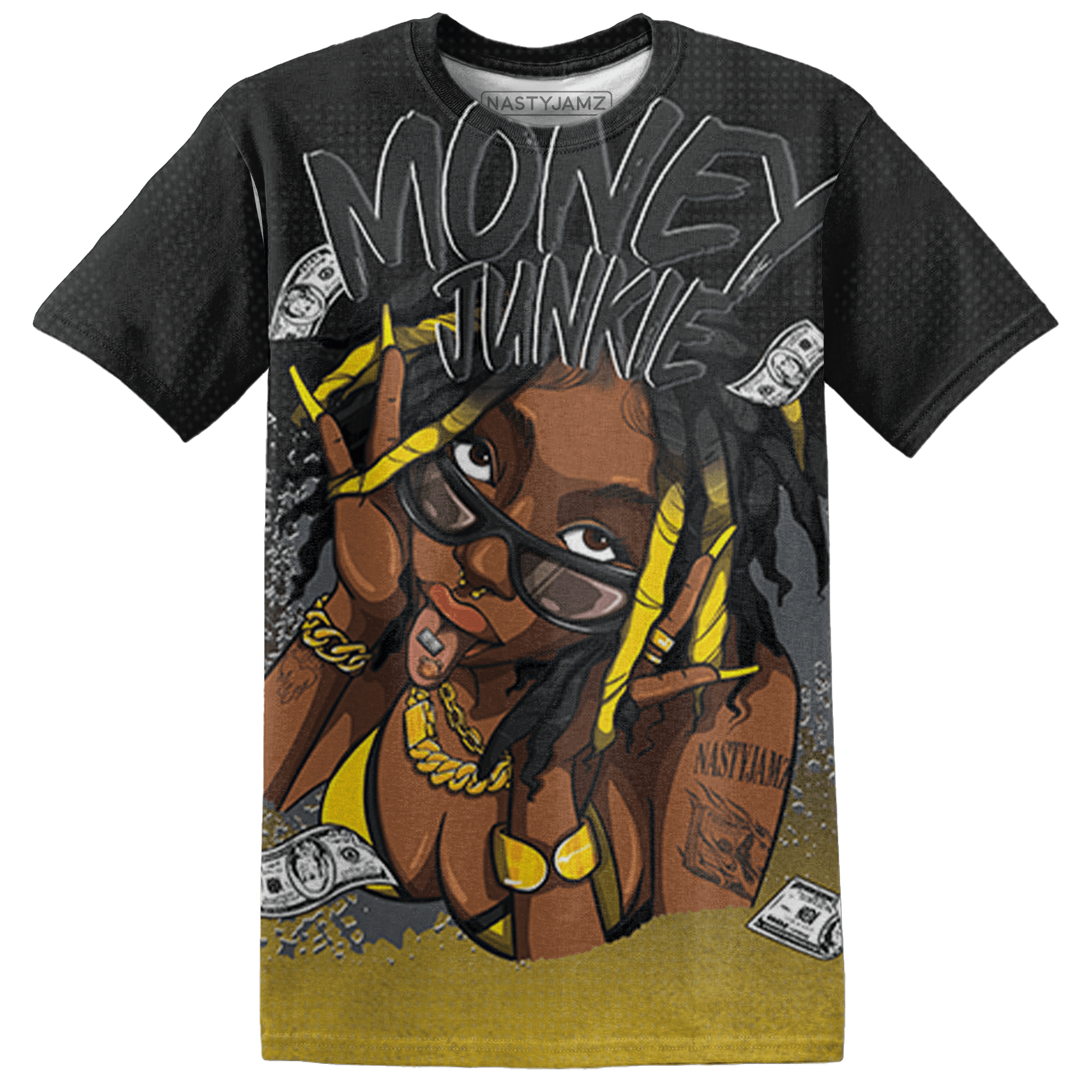 Thunder 4s T Shirt Match Money Junkie 3D All-Over Print - NastyJamz