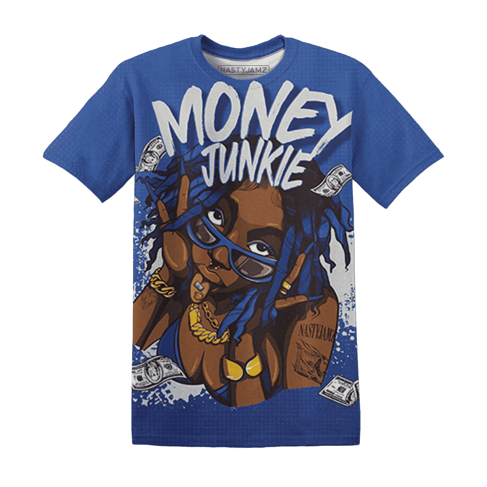 VaporMax-Game-Royal-Blue-T-Shirt-Match-Money-Junkie-3D