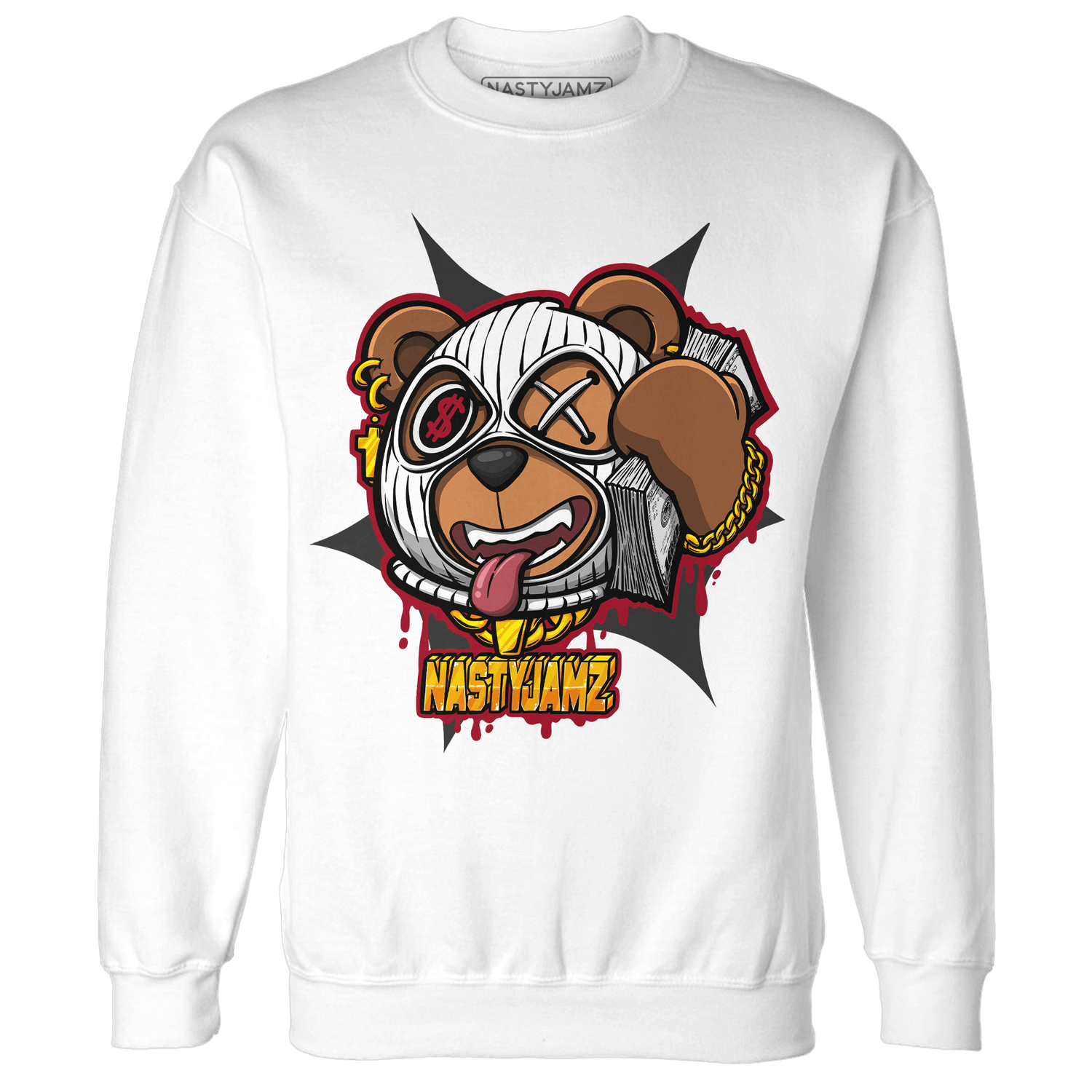 Retro Red Taxi 12s Sweatshirt Match Money Motive BER - NastyJamz