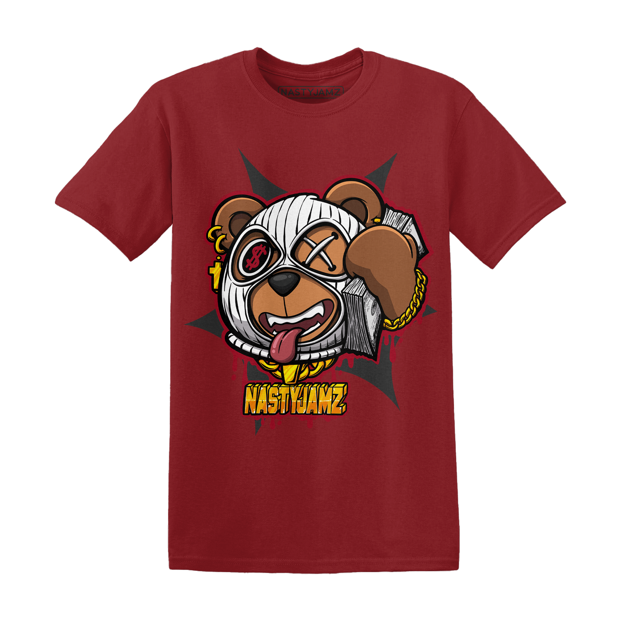 Retro Red Taxi 12s T Shirt Match Money Motive BER - NastyJamz