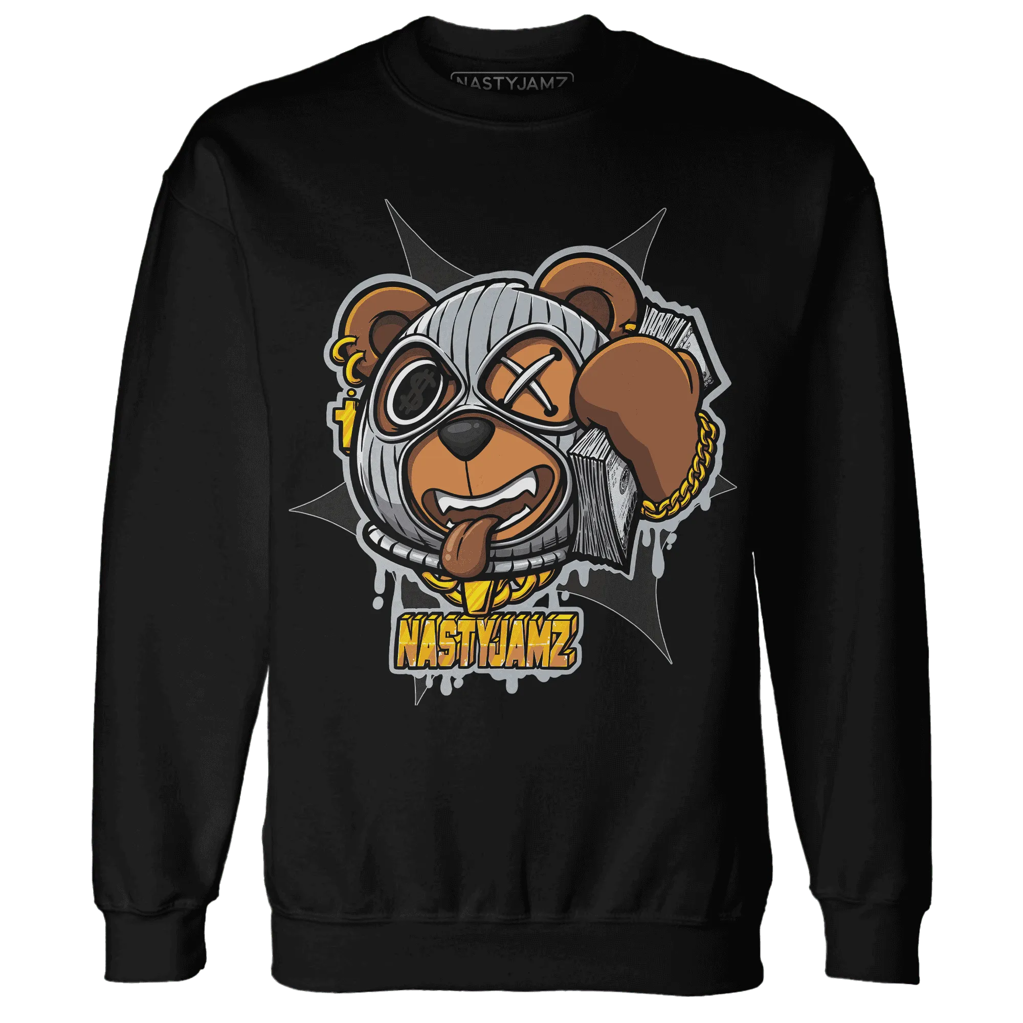 NastyJamz-Wolf-Grey-12s-Sweatshirt-Match-Money-Motive-BER
