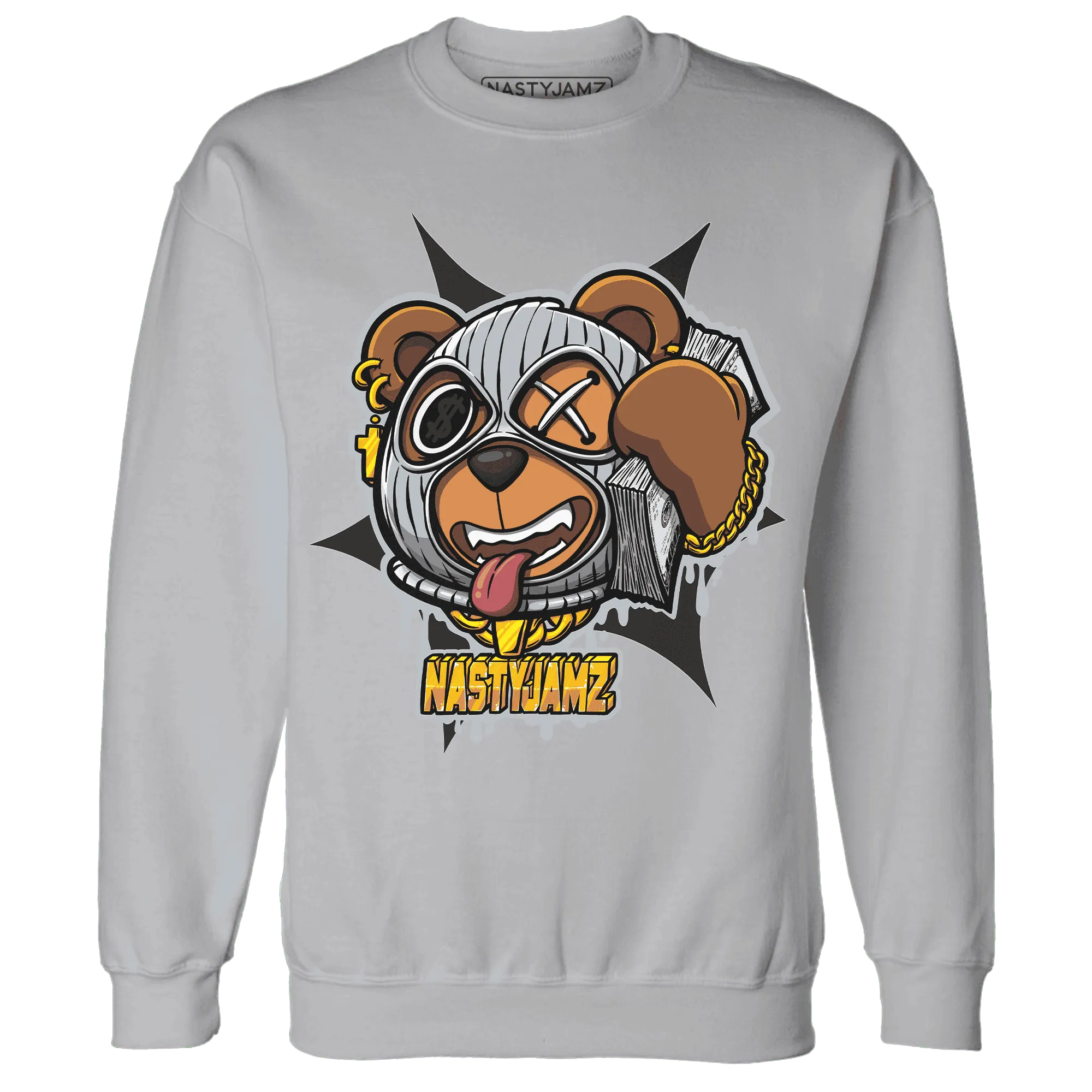 NastyJamz-Wolf-Grey-12s-Sweatshirt-Match-Money-Motive-BER