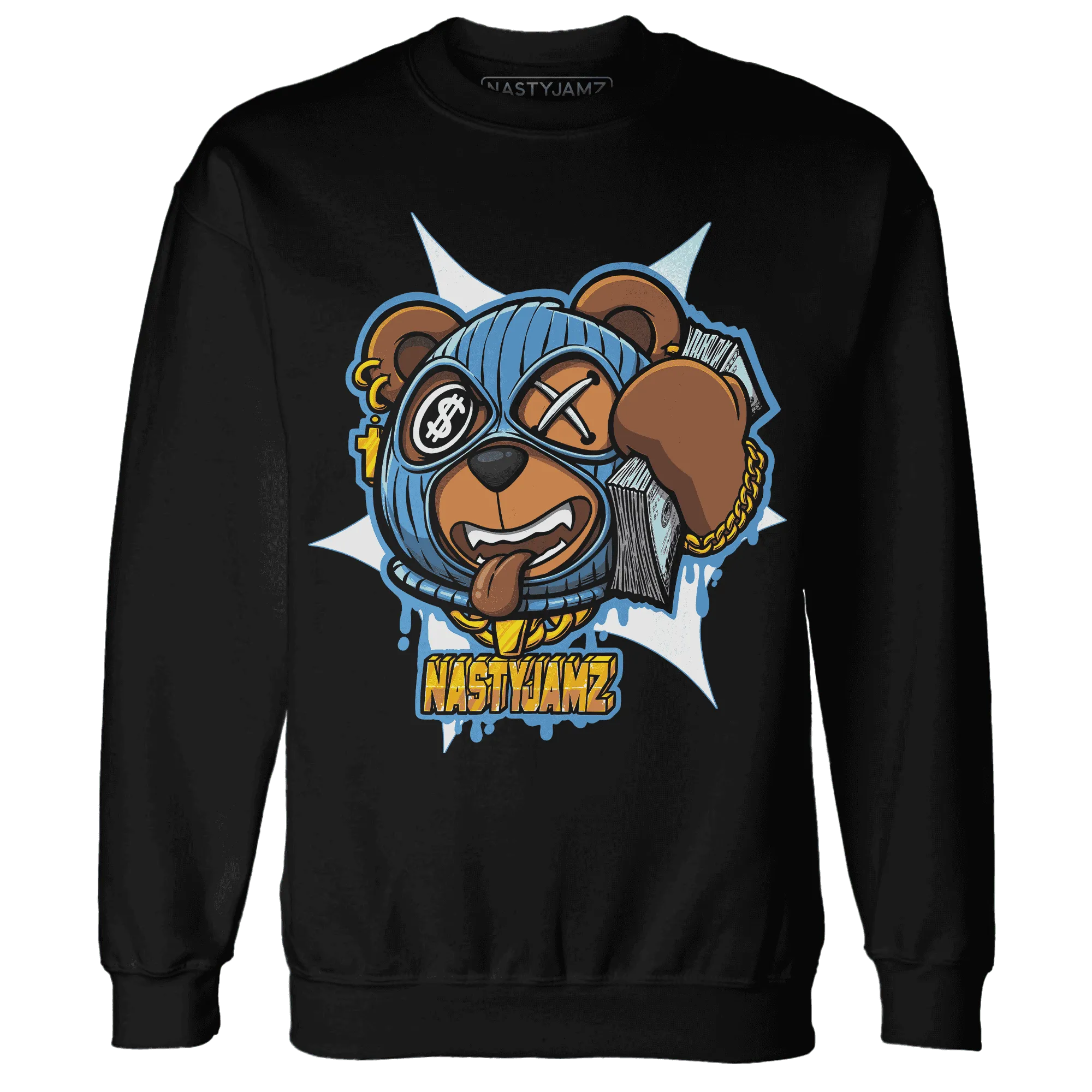 NastyJamz-Carolina-Blue-Univercitii-17s-Sweatshirt-Match-Money-Motive-BER