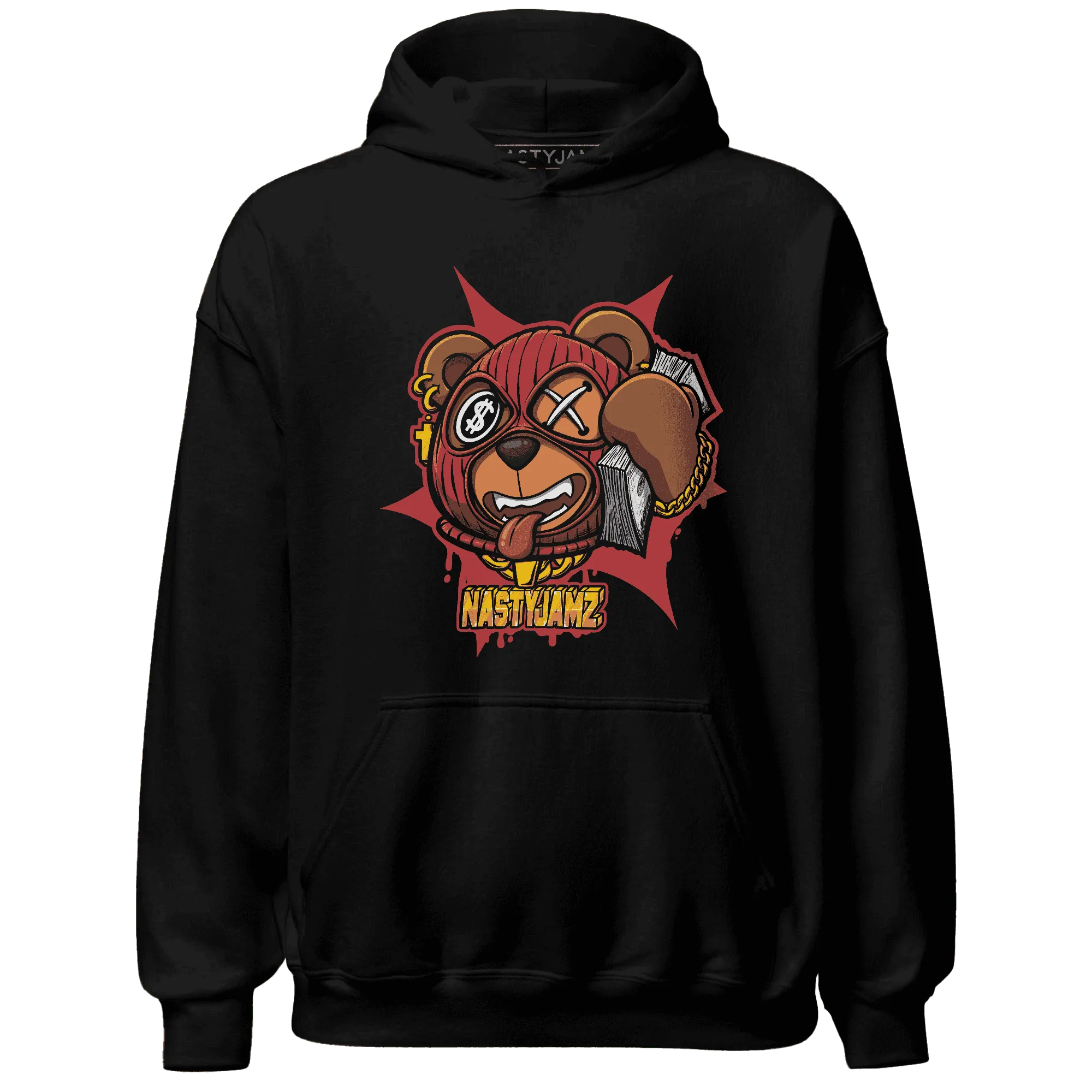 Black-Toe-Reimagined-Red-White-1s-NastyJamz-Hoodie-Match-Money-Motive-BER