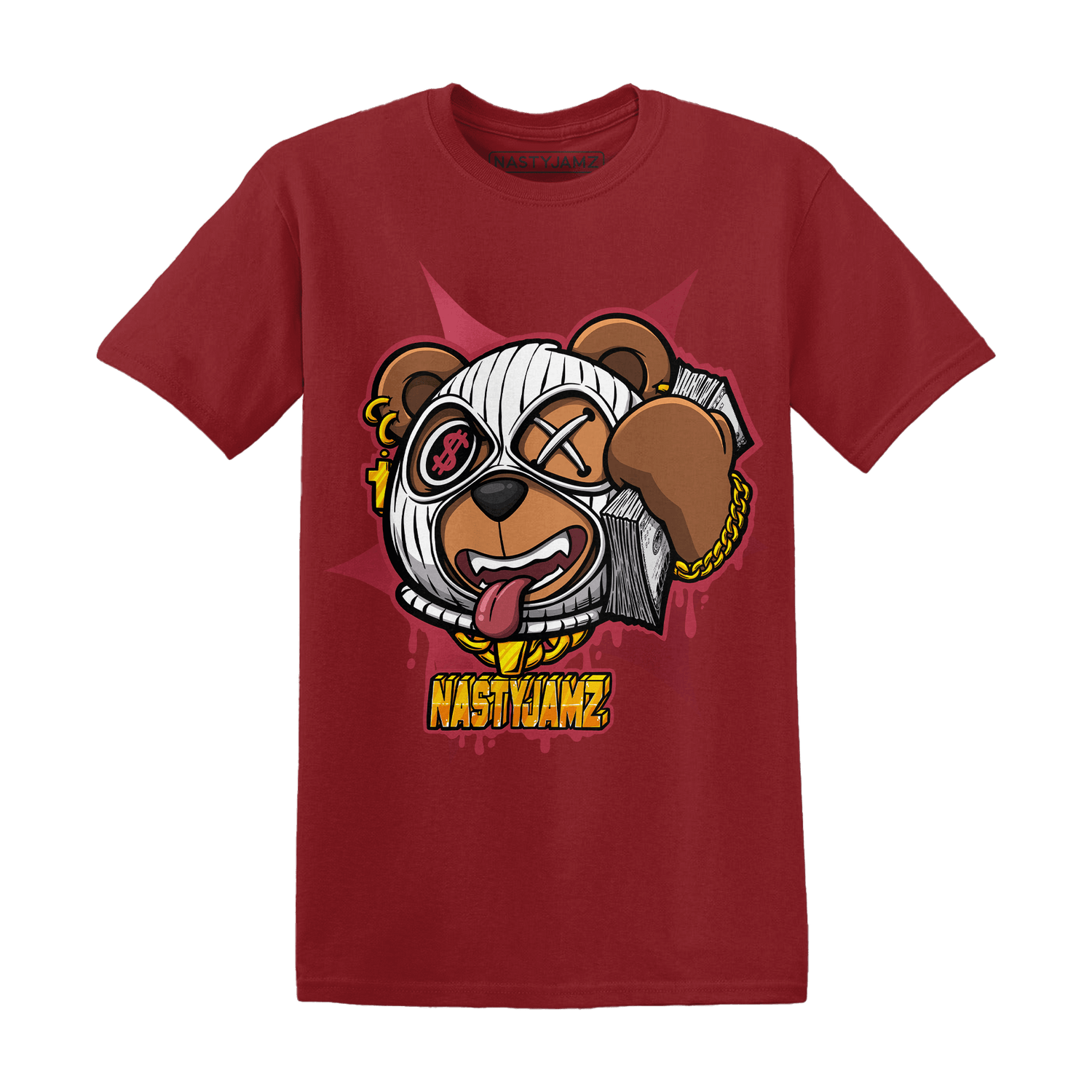 High 85 Metallic Burgundy 1s T Shirt Match Money Motive BER - NastyJamz