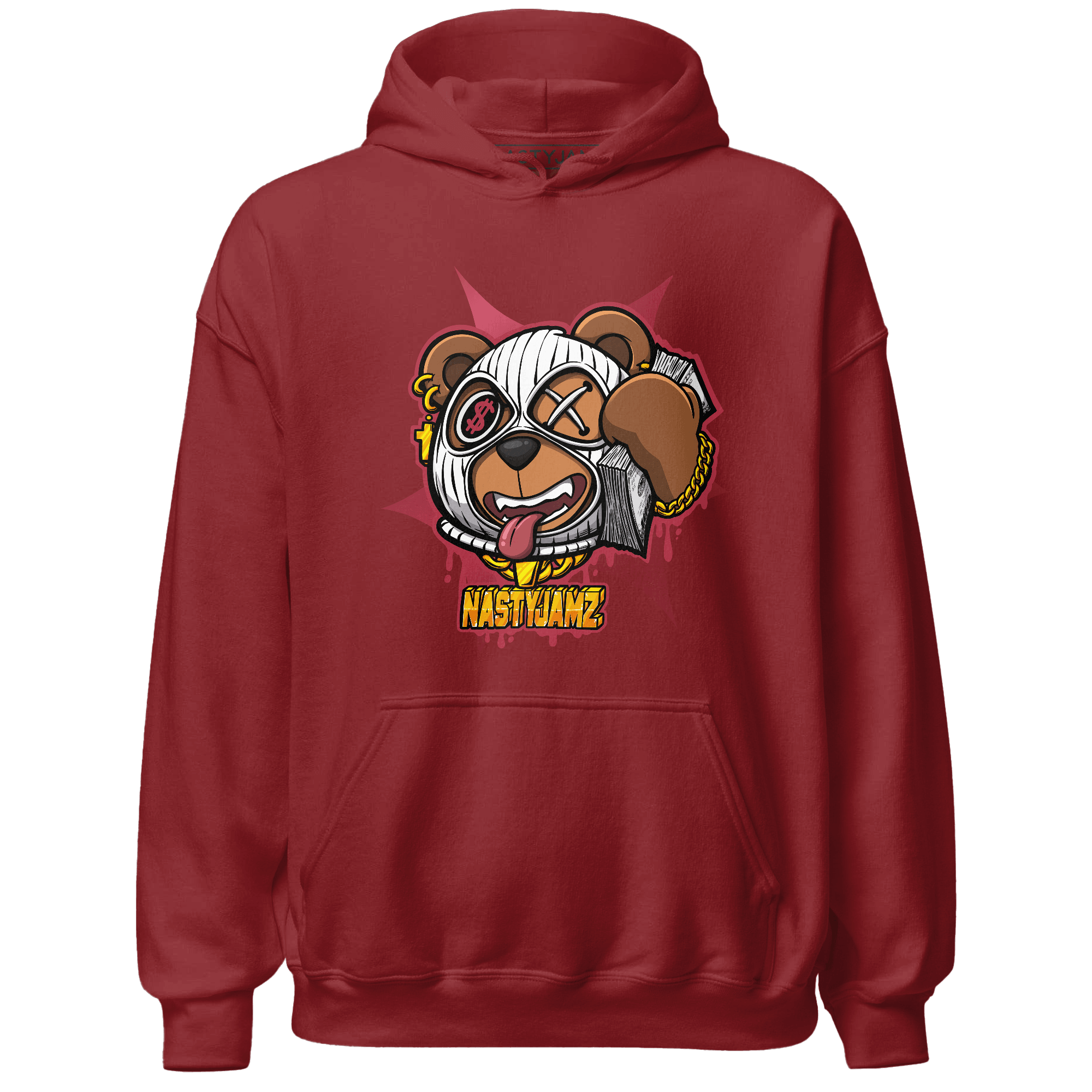 High 85 Metallic Burgundy 1s Hoodie Match Money Motive BER - NastyJamz