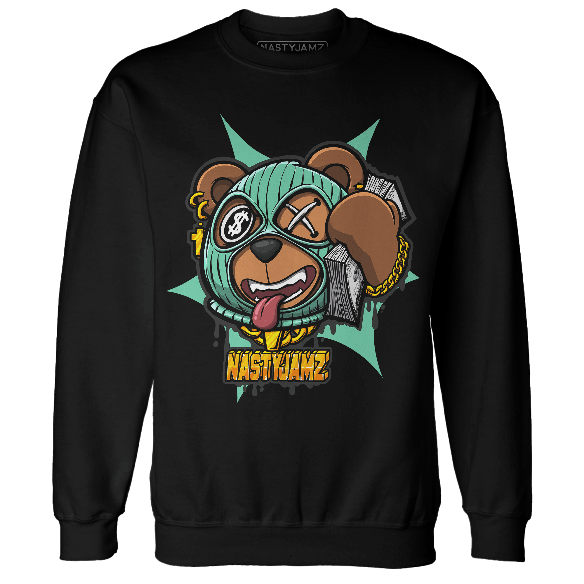 High OG Green Glow 1s Sweatshirt Match Money Motive BER - NastyJamz