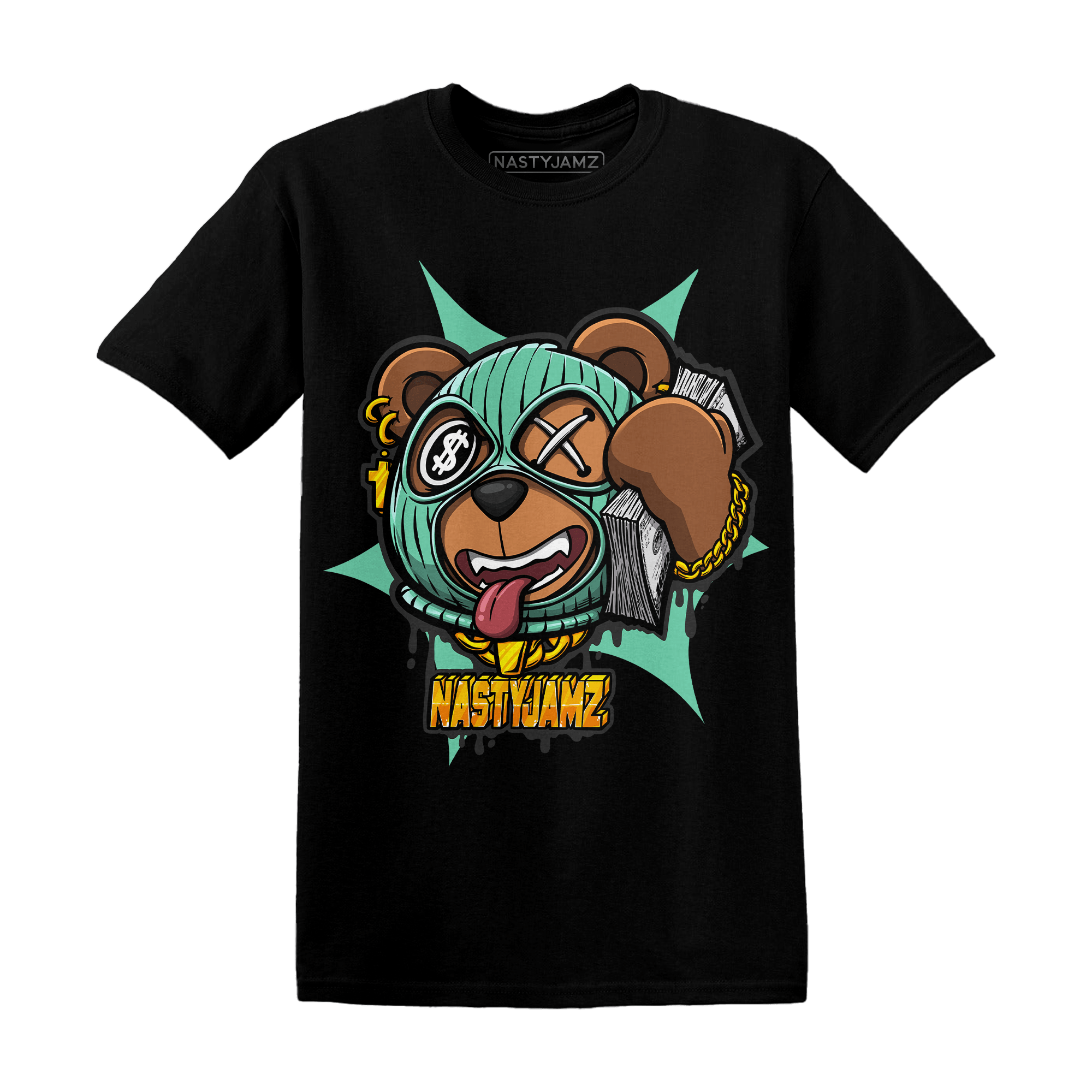 High OG Green Glow 1s T Shirt Match Money Motive BER - NastyJamz