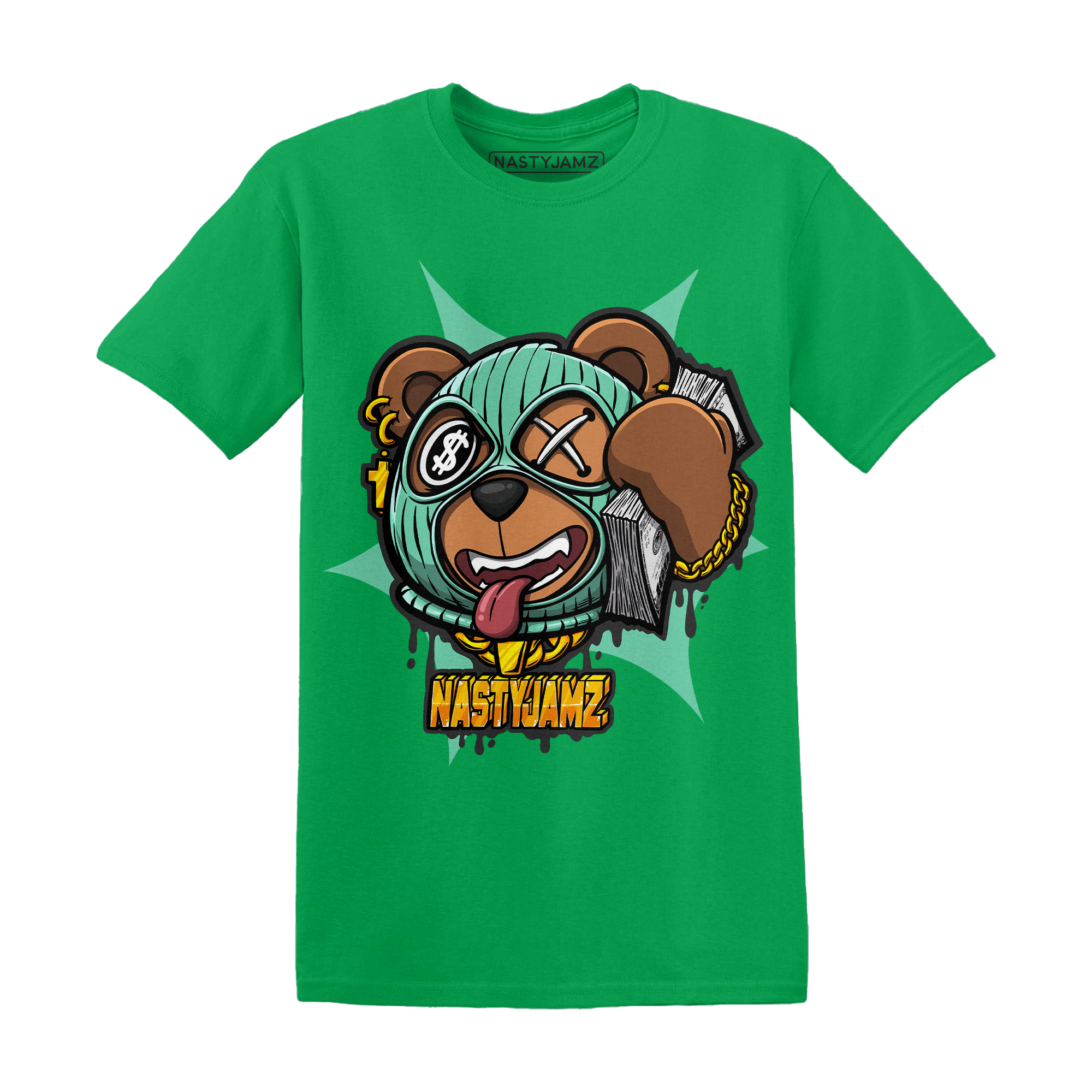 High OG Green Glow 1s T Shirt Match Money Motive BER - NastyJamz
