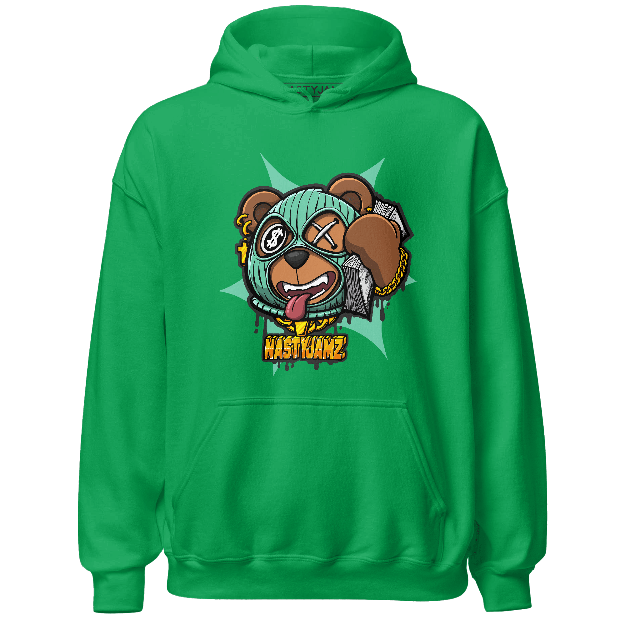 High OG Green Glow 1s Hoodie Match Money Motive BER - NastyJamz