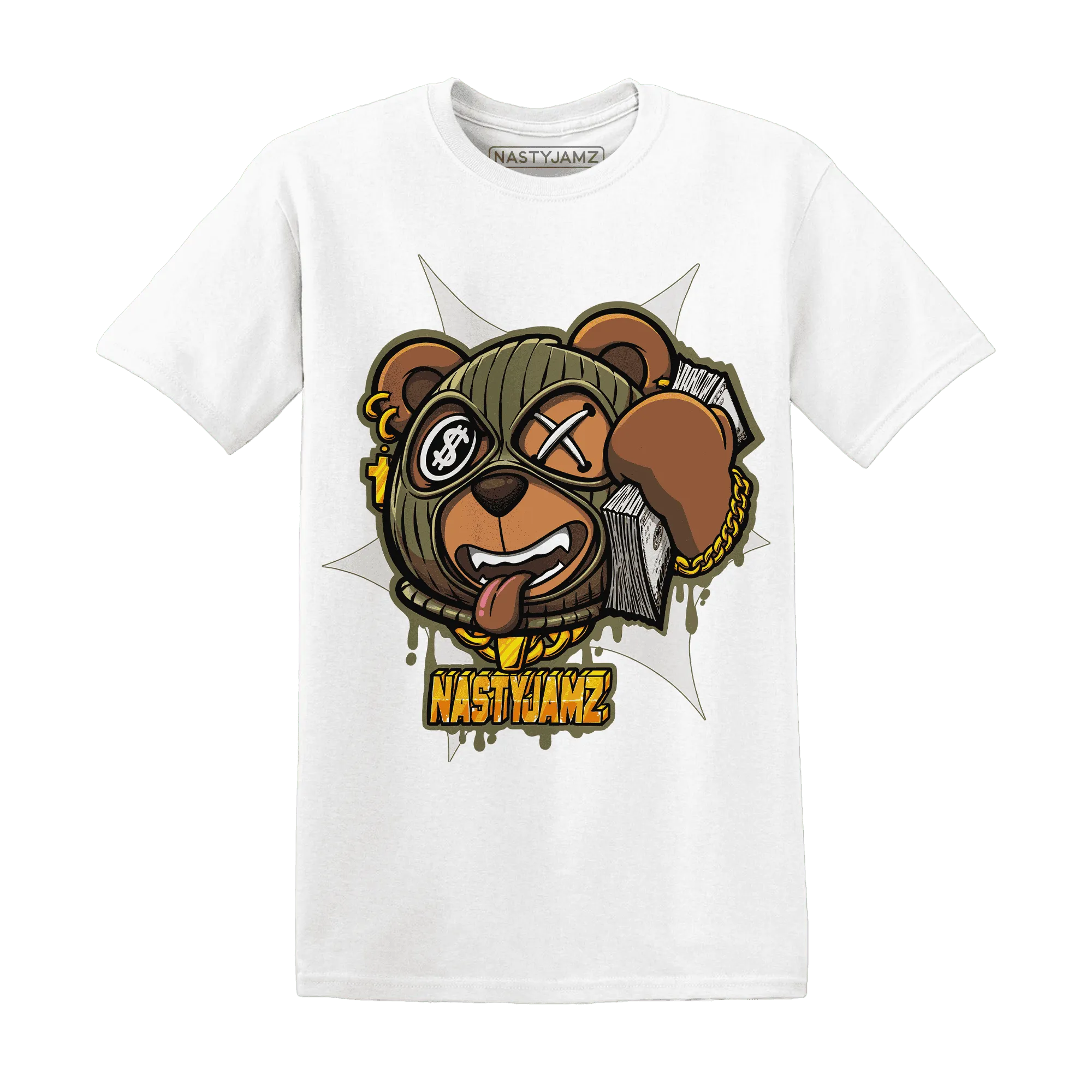 NastyJamz-Medium-Olive-1s-T-Shirt-Match-Money-Motive-BER