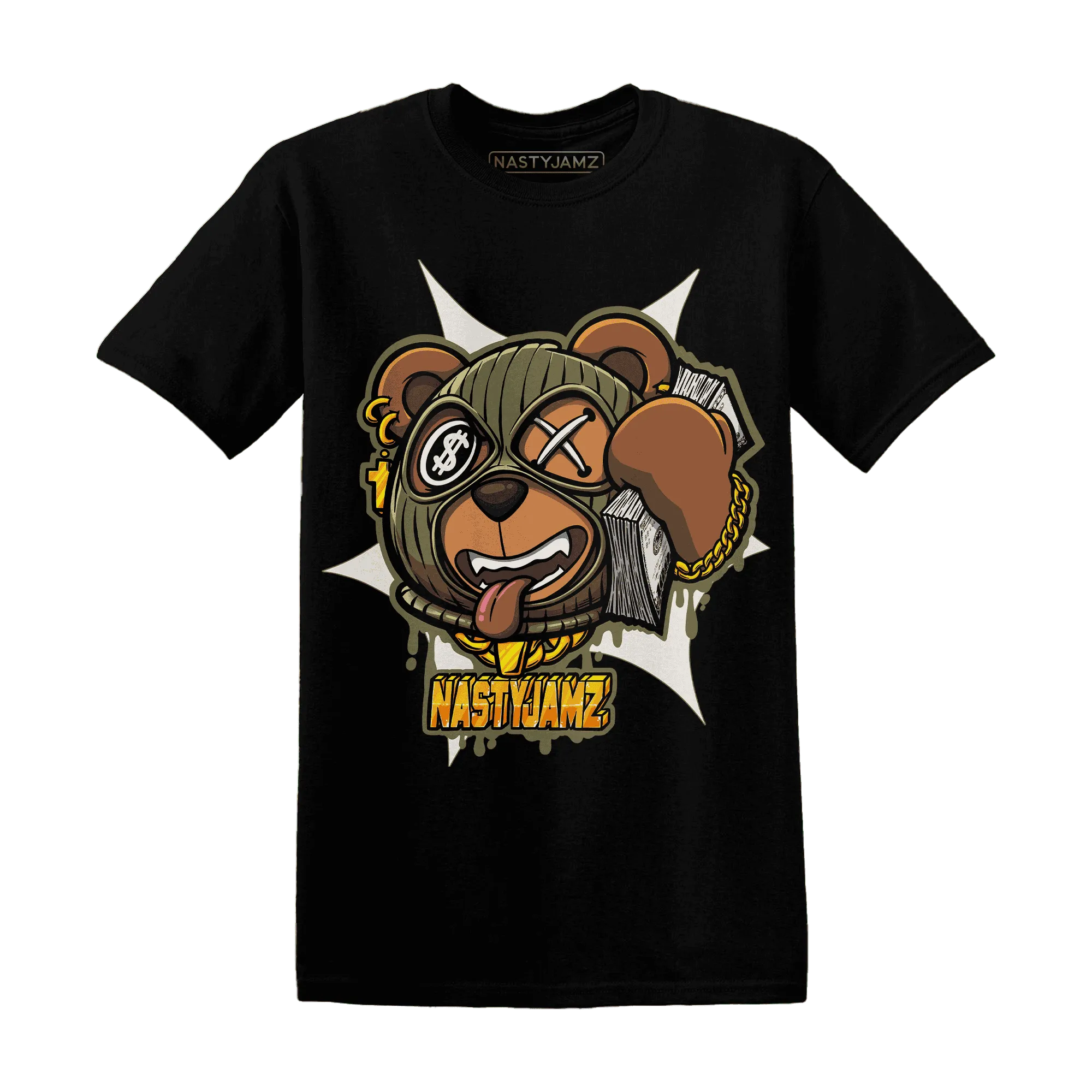 NastyJamz-Medium-Olive-1s-T-Shirt-Match-Money-Motive-BER