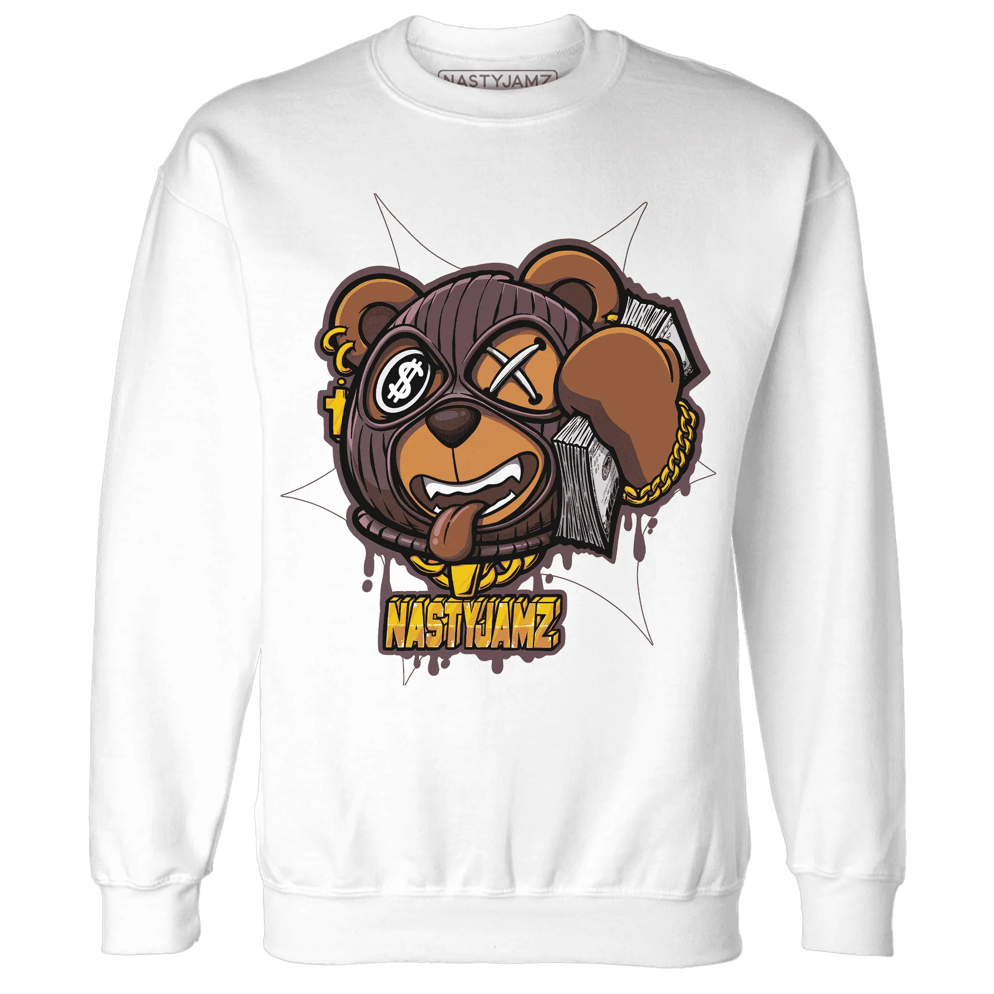 NastyJamz-Burgundy-Crush-3s-Sweatshirt-Match-Money-Motive-BER