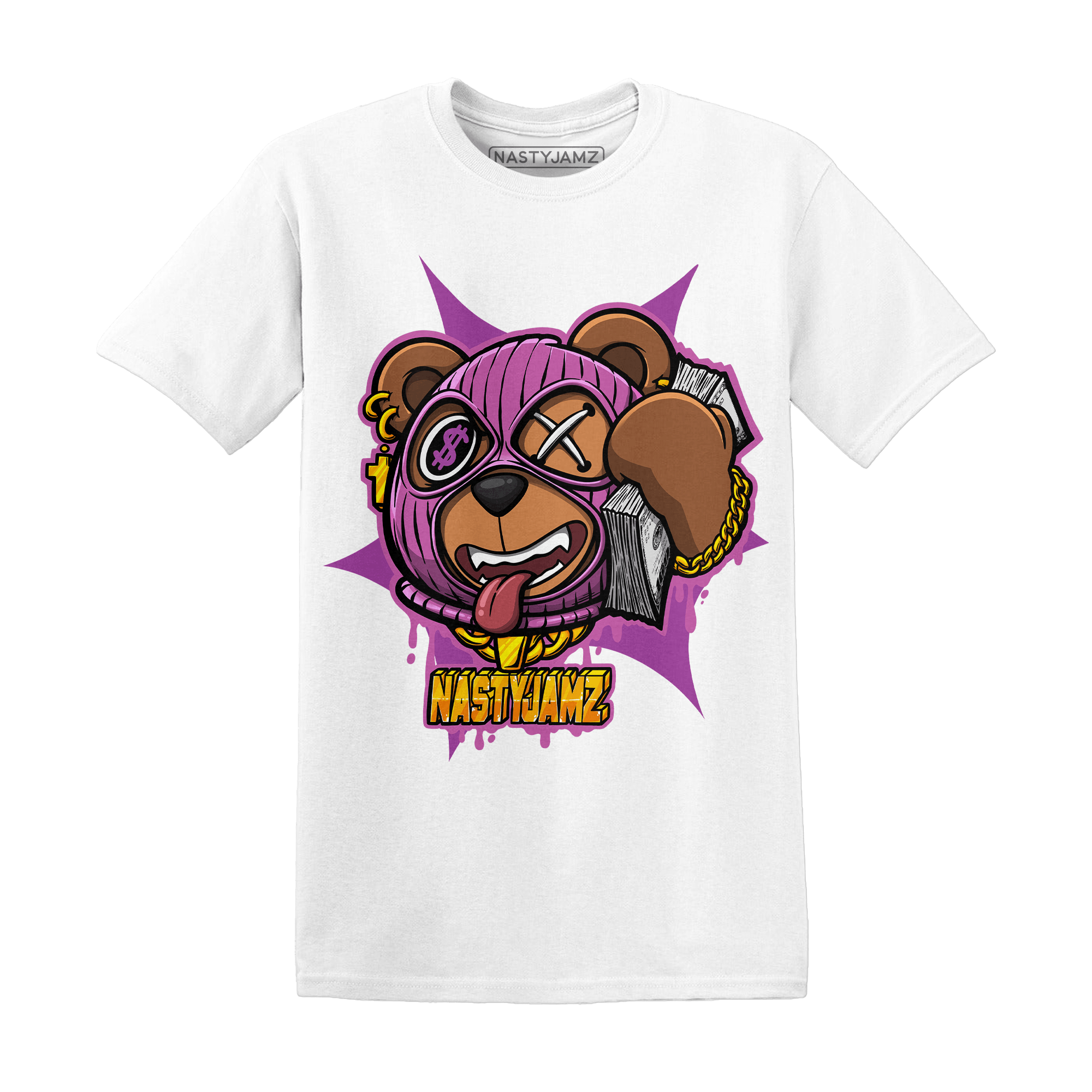 GS Hyper Violet 4s T Shirt Match Money Motive BER - NastyJamz