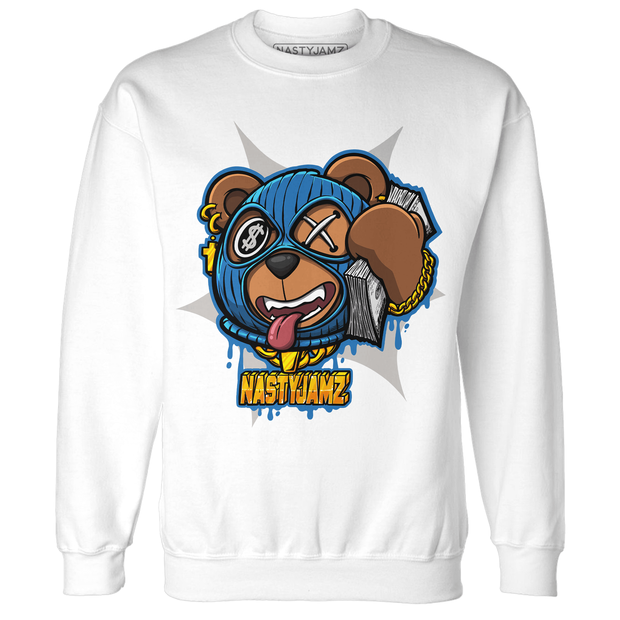 Industrial Blue 4s Sweatshirt Match Money Motive BER - NastyJamz