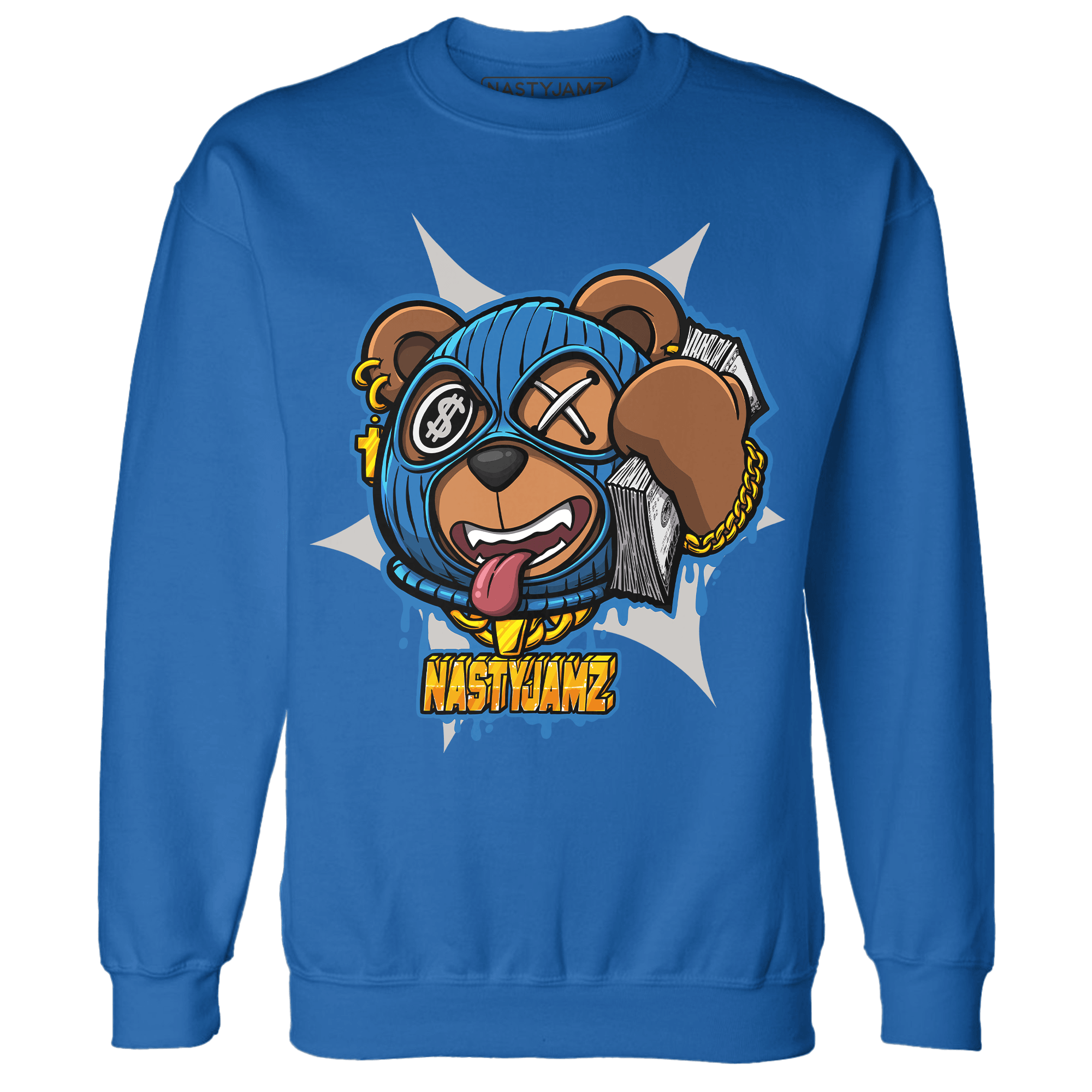Industrial Blue 4s Sweatshirt Match Money Motive BER - NastyJamz