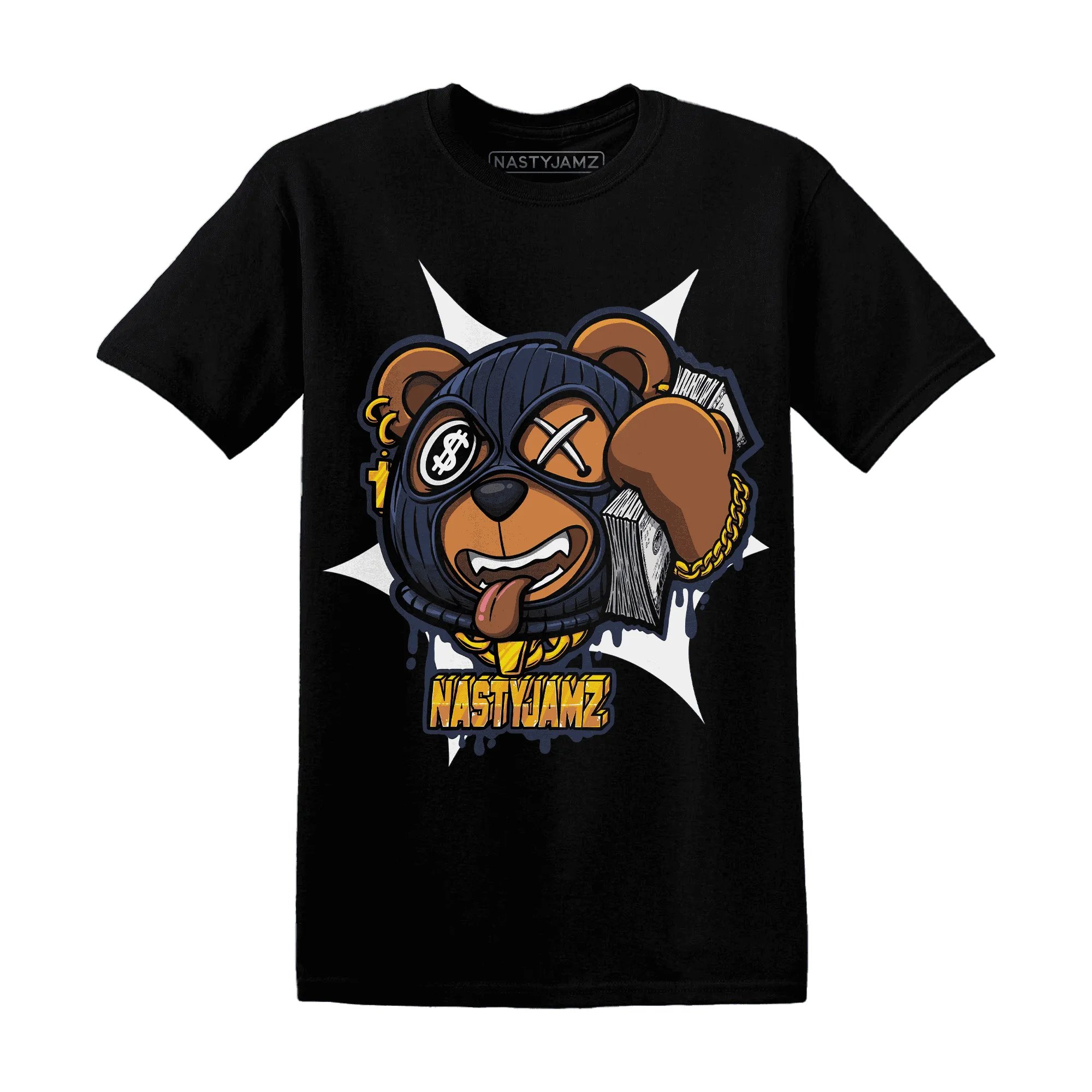 White-Navy-6s-T-Shirt-Match-Money-Motive-BER