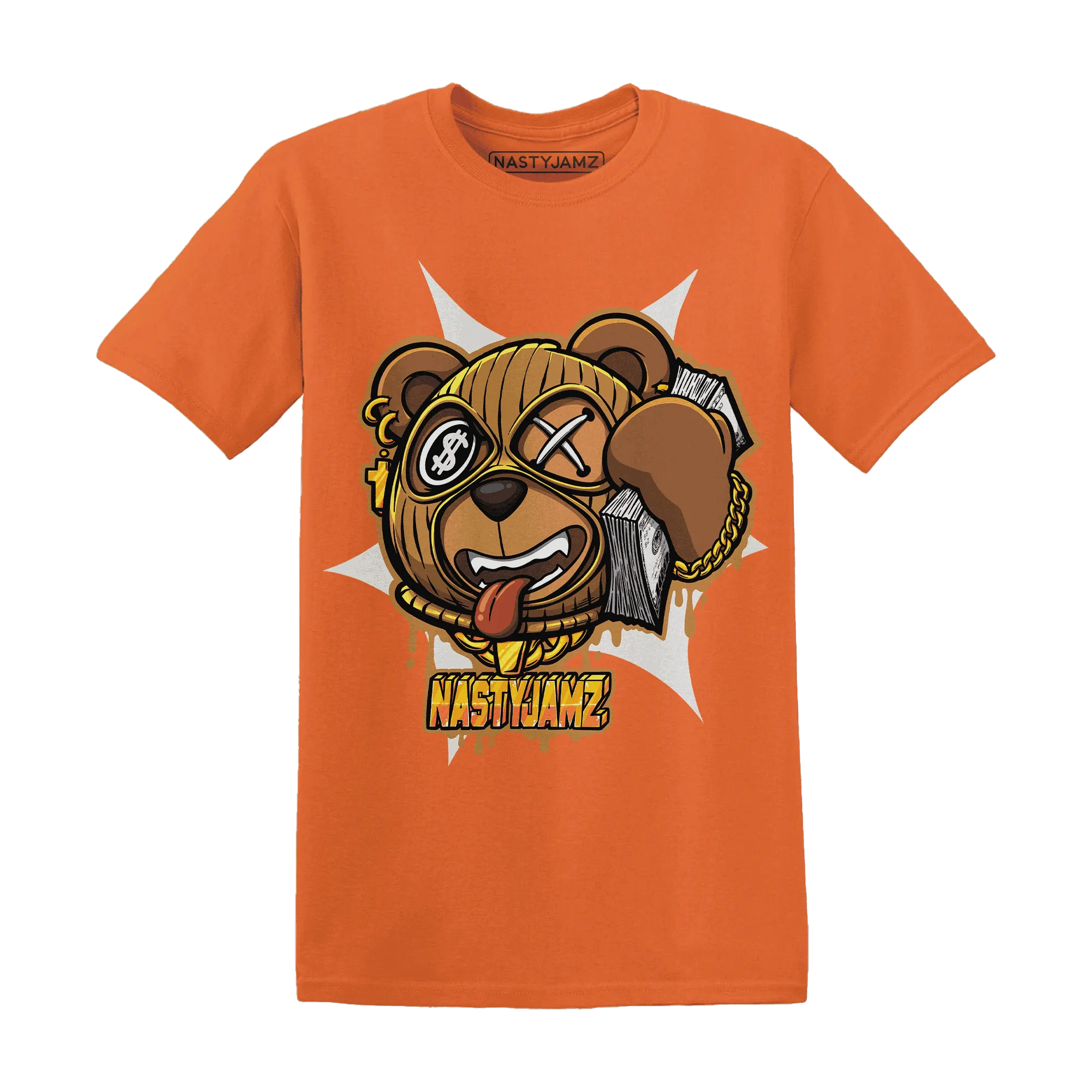 Dunk-Low-Retro-Wheat-Orange-NastyJamz-T-Shirt-Match-Money-Motive-BER