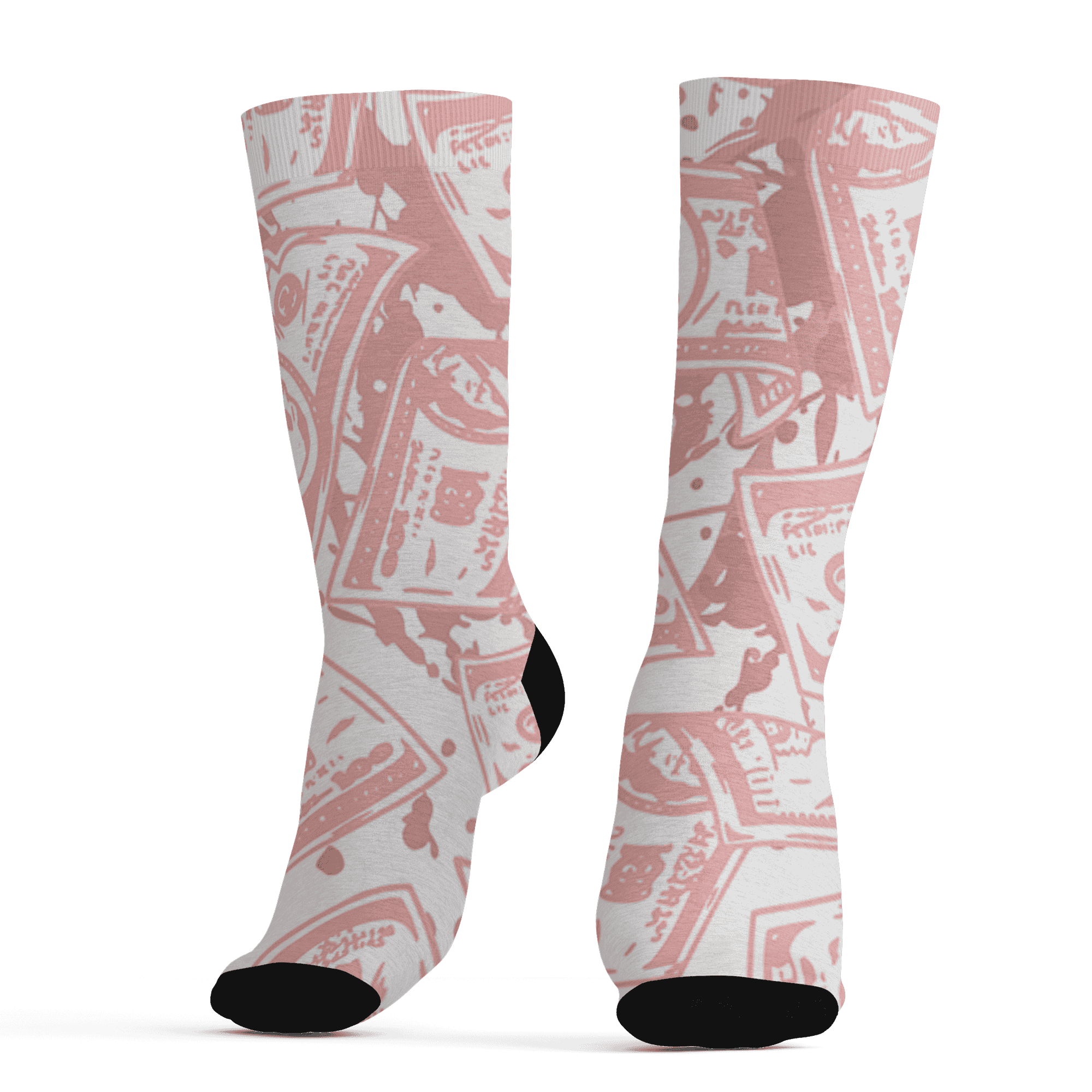Low Legend Pink 11s Socks Match Money Motive BER 3D All-Over Print - NastyJamz