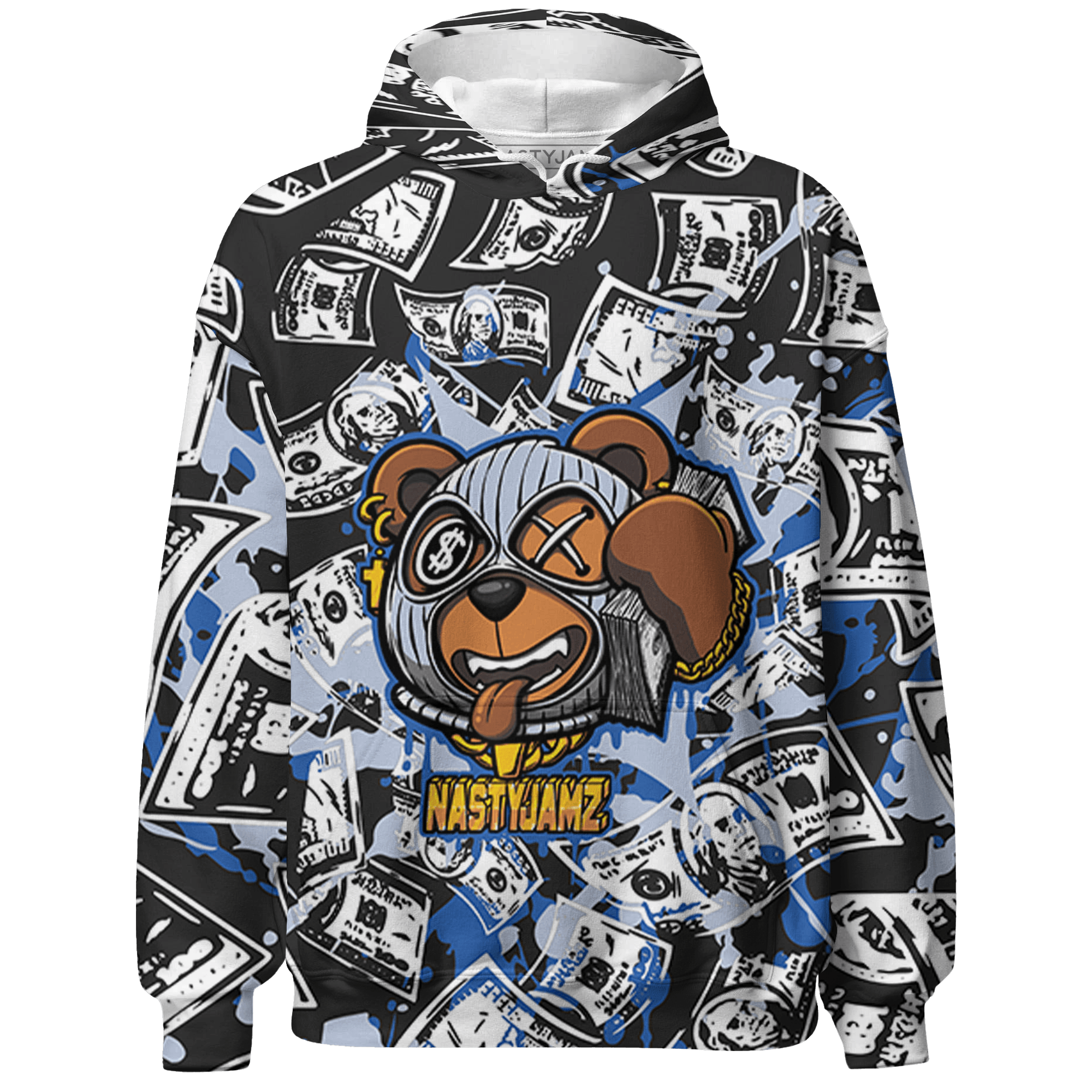 Low Space Jamz 11s Hoodie Match Money Motive BER 3D All-Over Print - NastyJamz