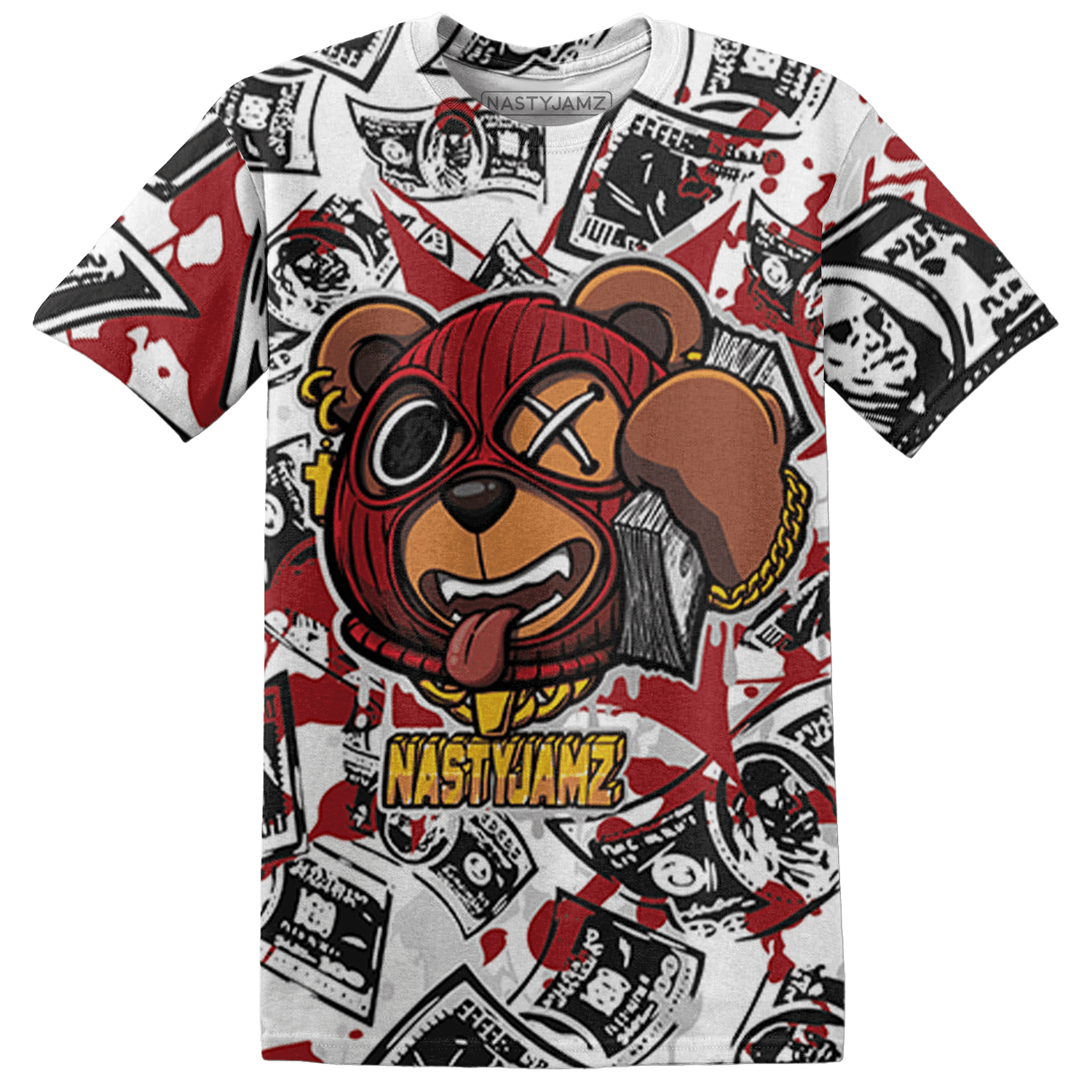 Retro Red Taxi 12s T Shirt Match Money Motive BER 3D All-Over Print - NastyJamz