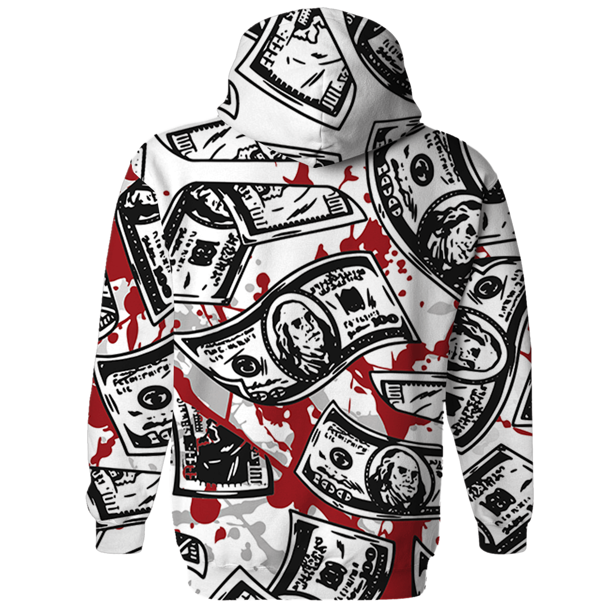Retro Red Taxi 12s Hoodie Match Money Motive BER 3D All-Over Print - NastyJamz