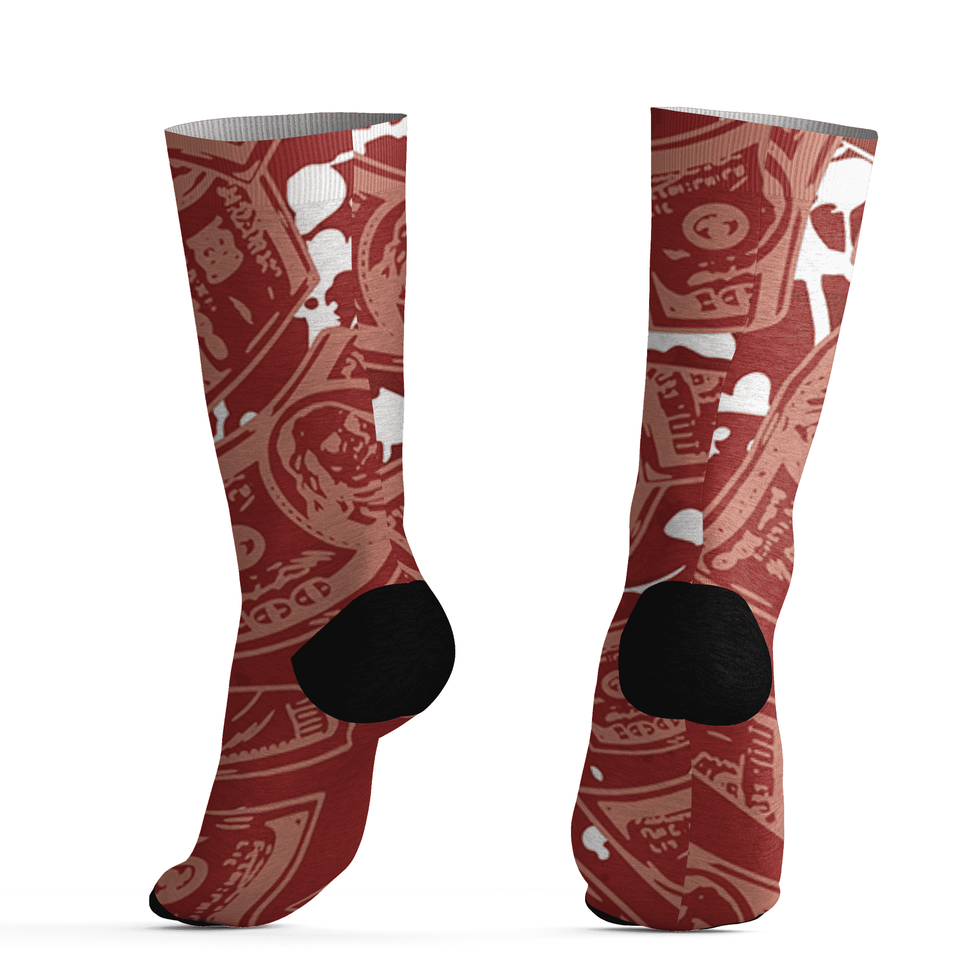 Dune Red 13s Socks Match Money Motive BER 3D All-Over Print - NastyJamz