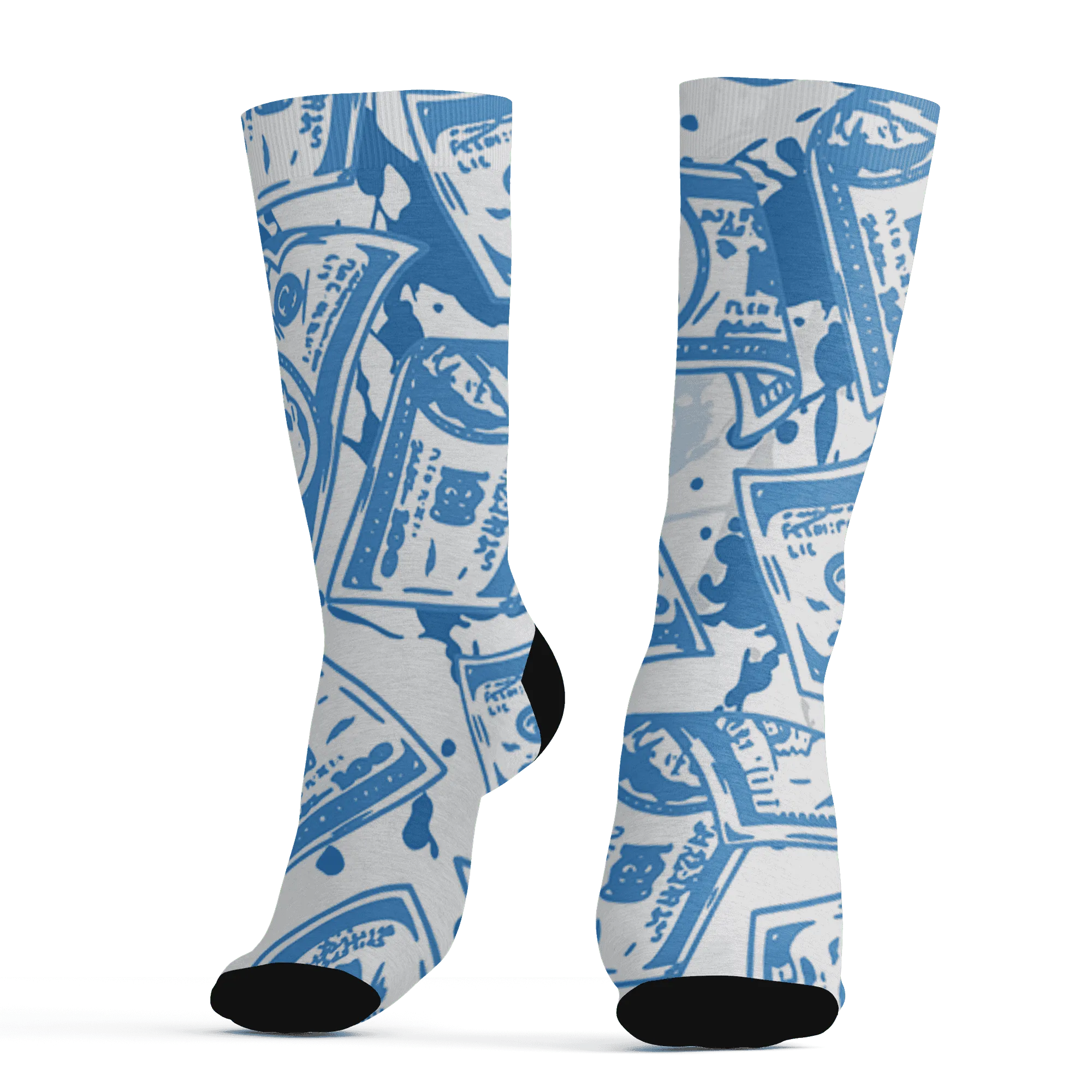 Carolina-Blue-Univercitii-17s-Socks-Match-Money-Motive-BER-3D