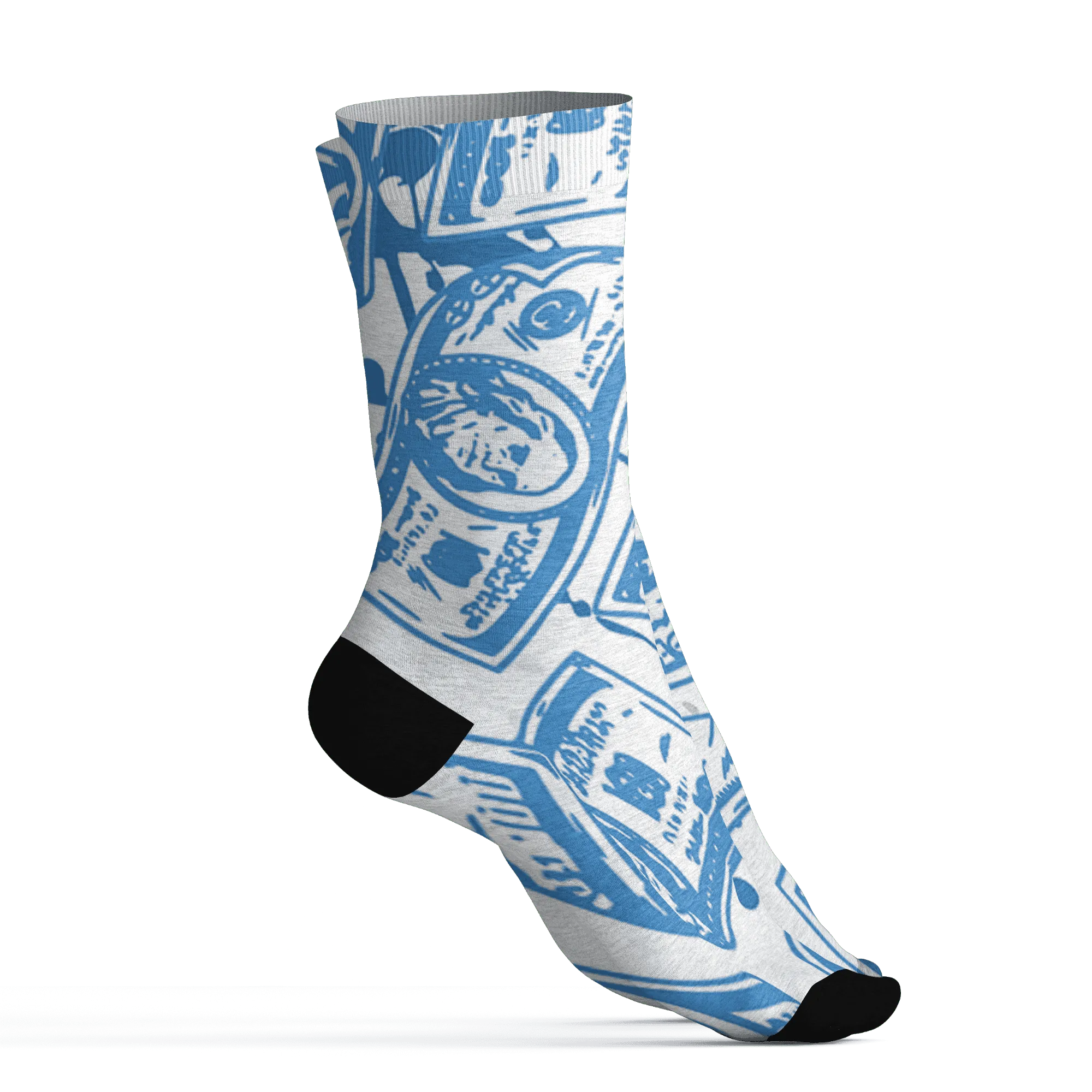 Carolina-Blue-Univercitii-17s-Socks-Match-Money-Motive-BER-3D