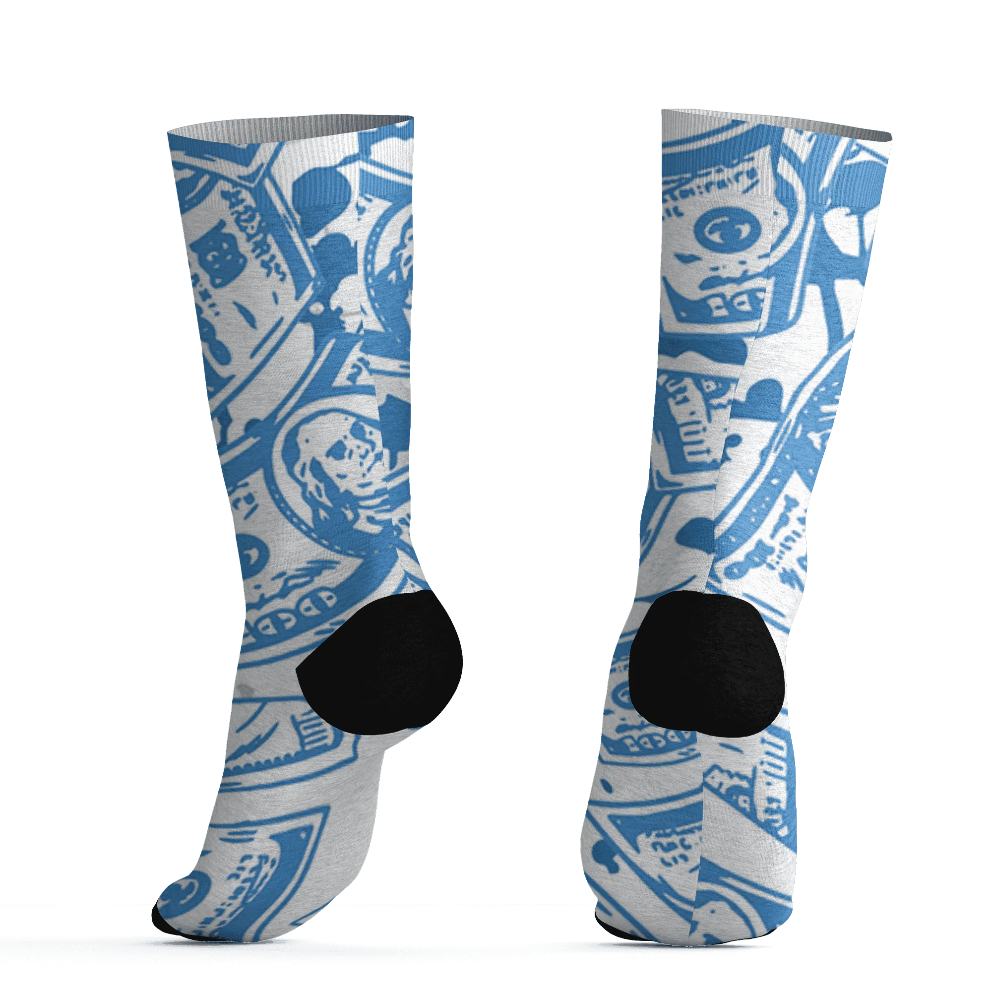 Carolina-Blue-Univercitii-17s-Socks-Match-Money-Motive-BER-3D