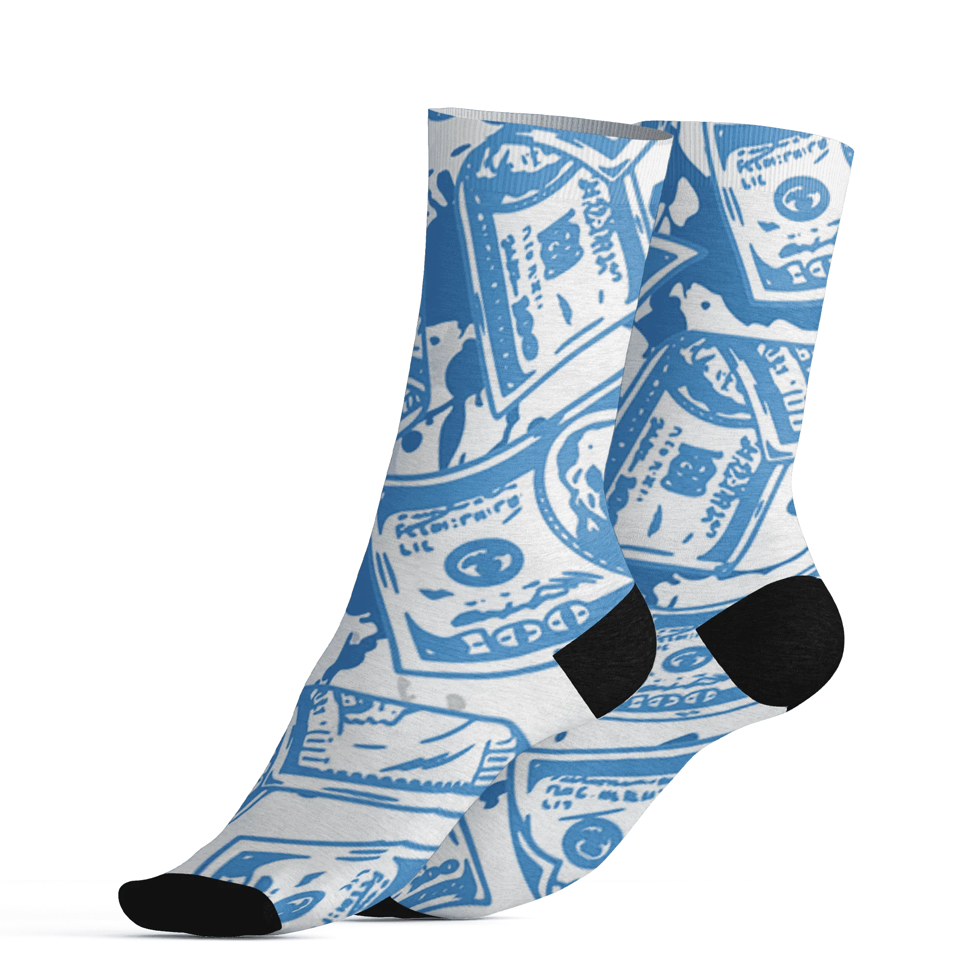 Carolina-Blue-Univercitii-17s-Socks-Match-Money-Motive-BER-3D