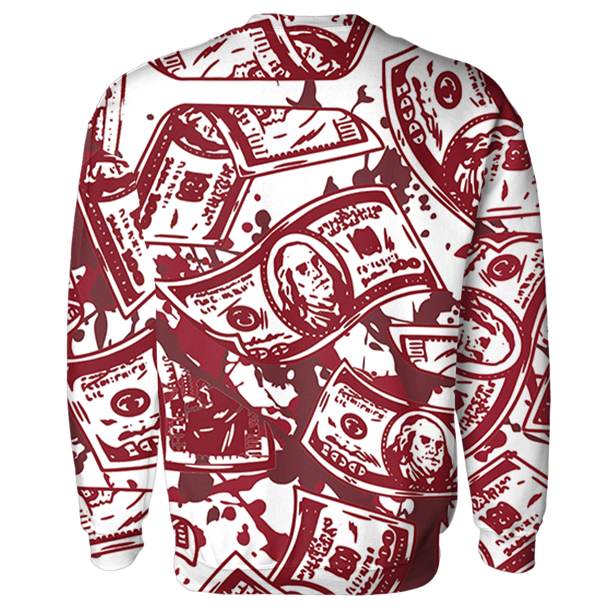 High 85 Metallic Burgundy 1s Sweatshirt Match Money Motive BER 3D All-Over Print - NastyJamz
