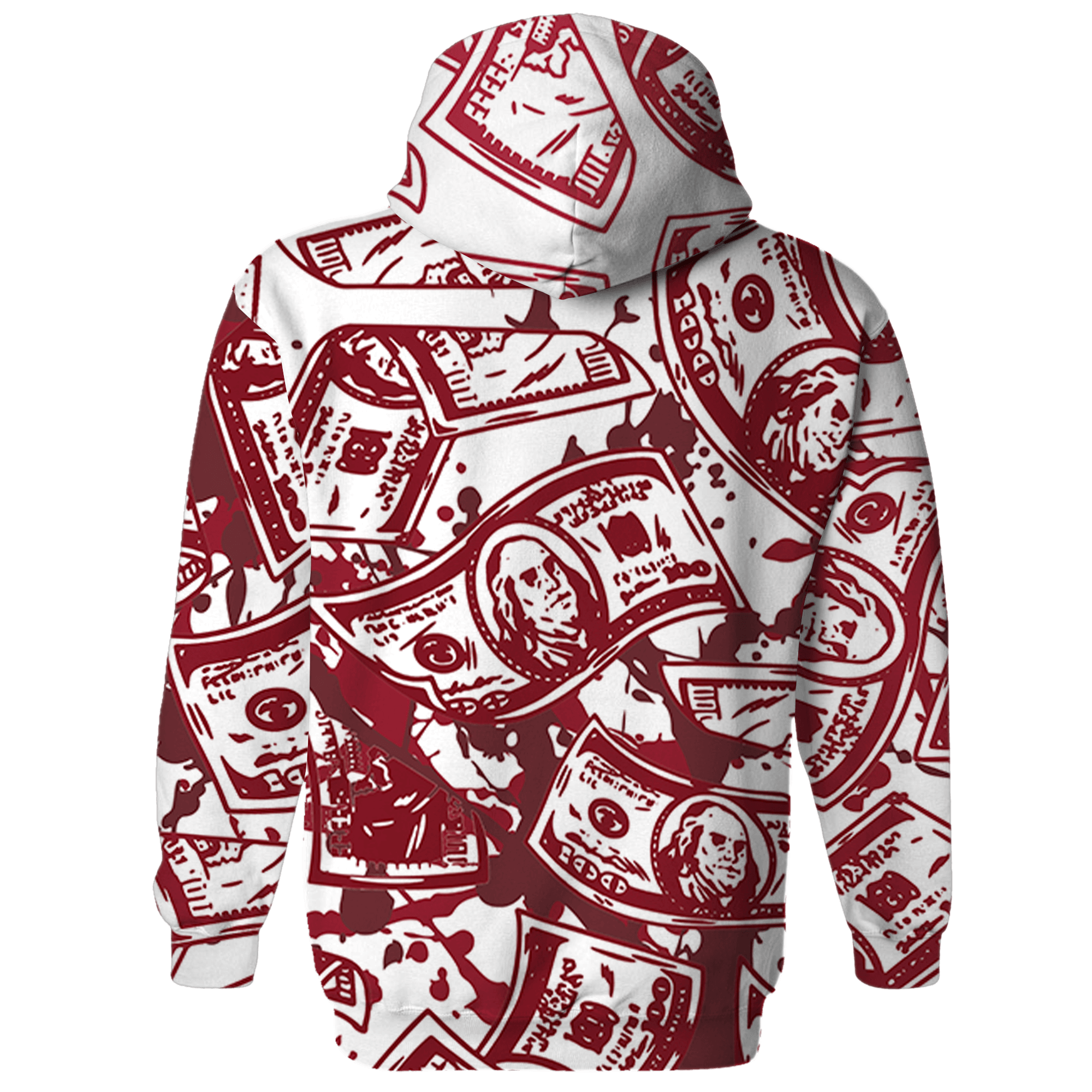 High 85 Metallic Burgundy 1s Hoodie Match Money Motive BER 3D All-Over Print - NastyJamz