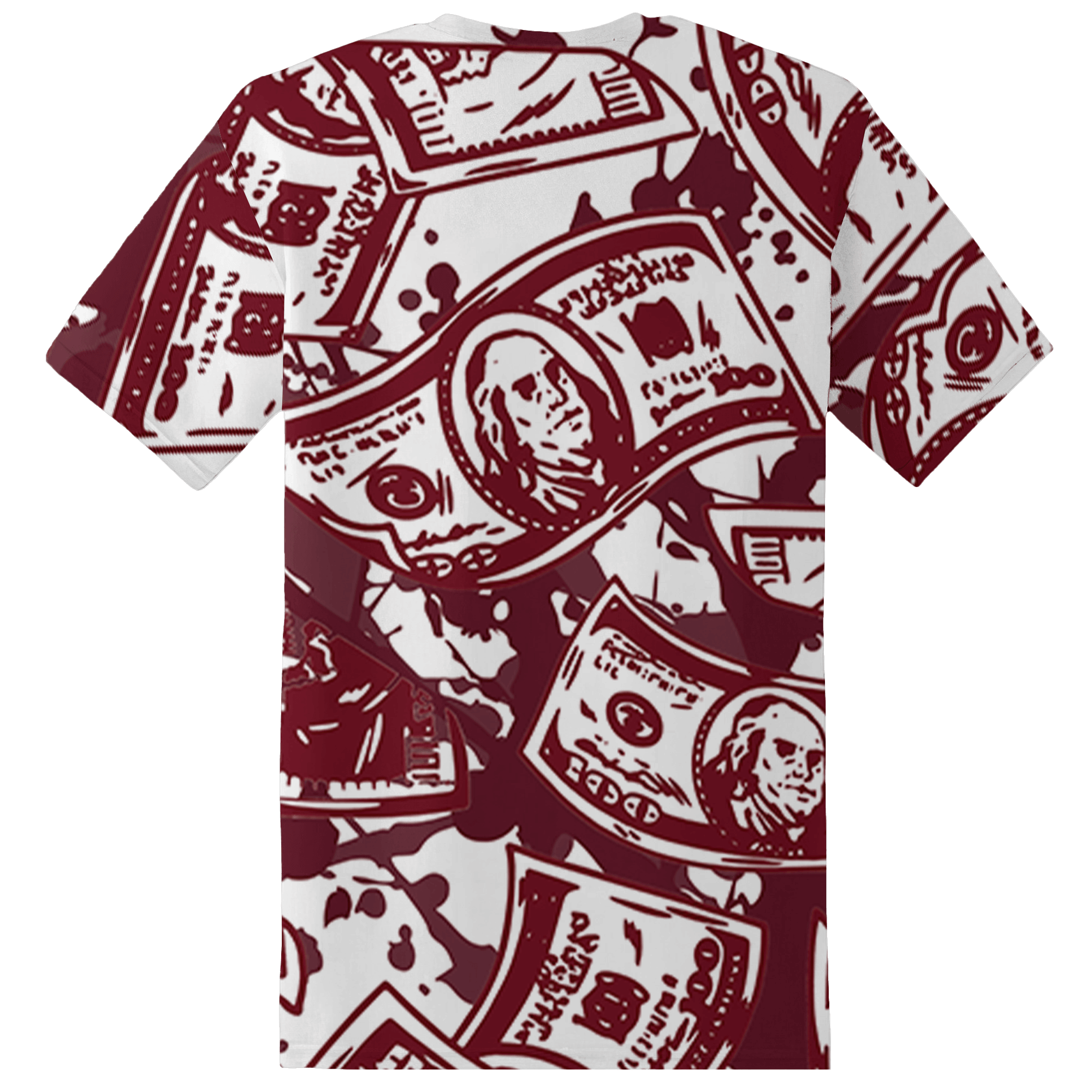 High White Team Red 1s T Shirt Match Money Motive BER 3D All-Over Print - NastyJamz