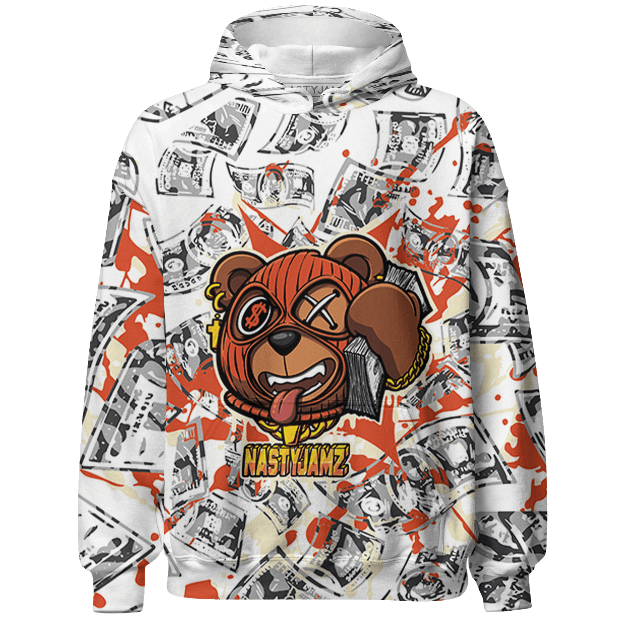Georgia Peach 3s Hoodie Match Money Motive BER 3D All-Over Print - NastyJamz
