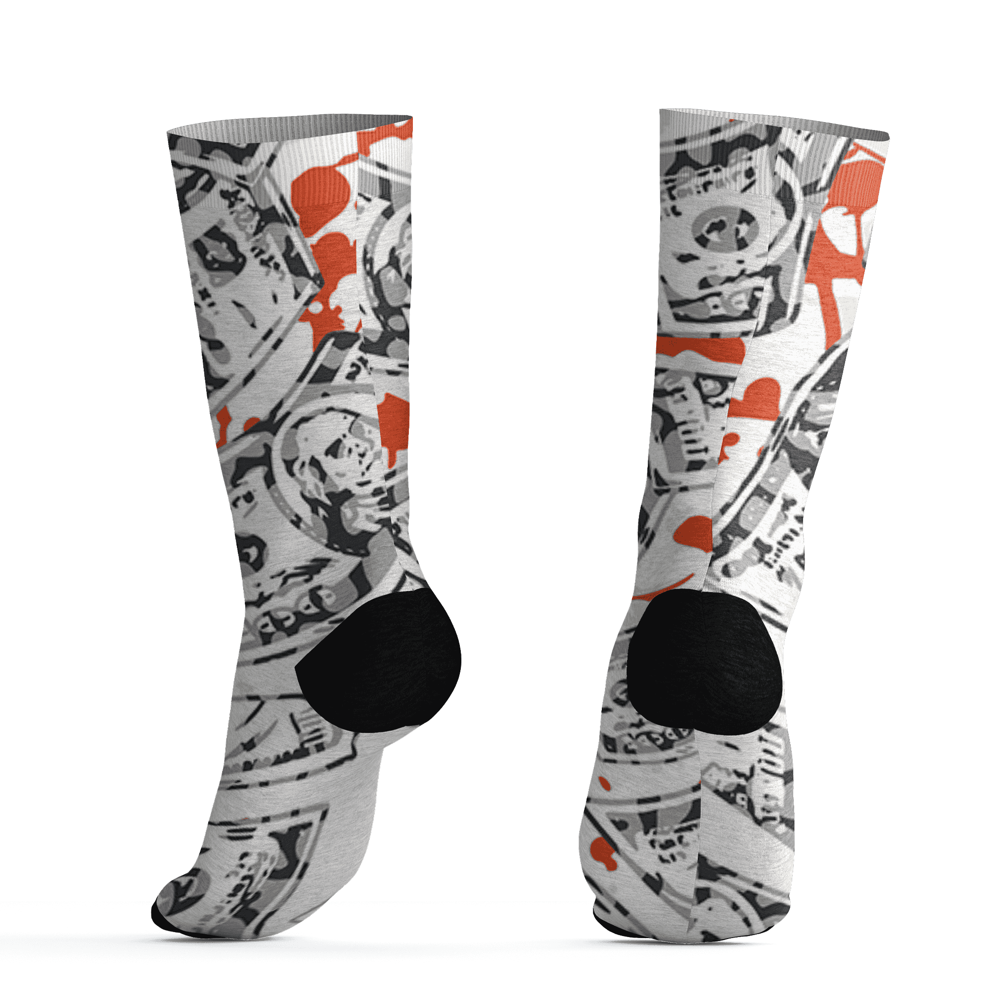 Georgia Peach 3s Socks Match Money Motive BER 3D All-Over Print - NastyJamz
