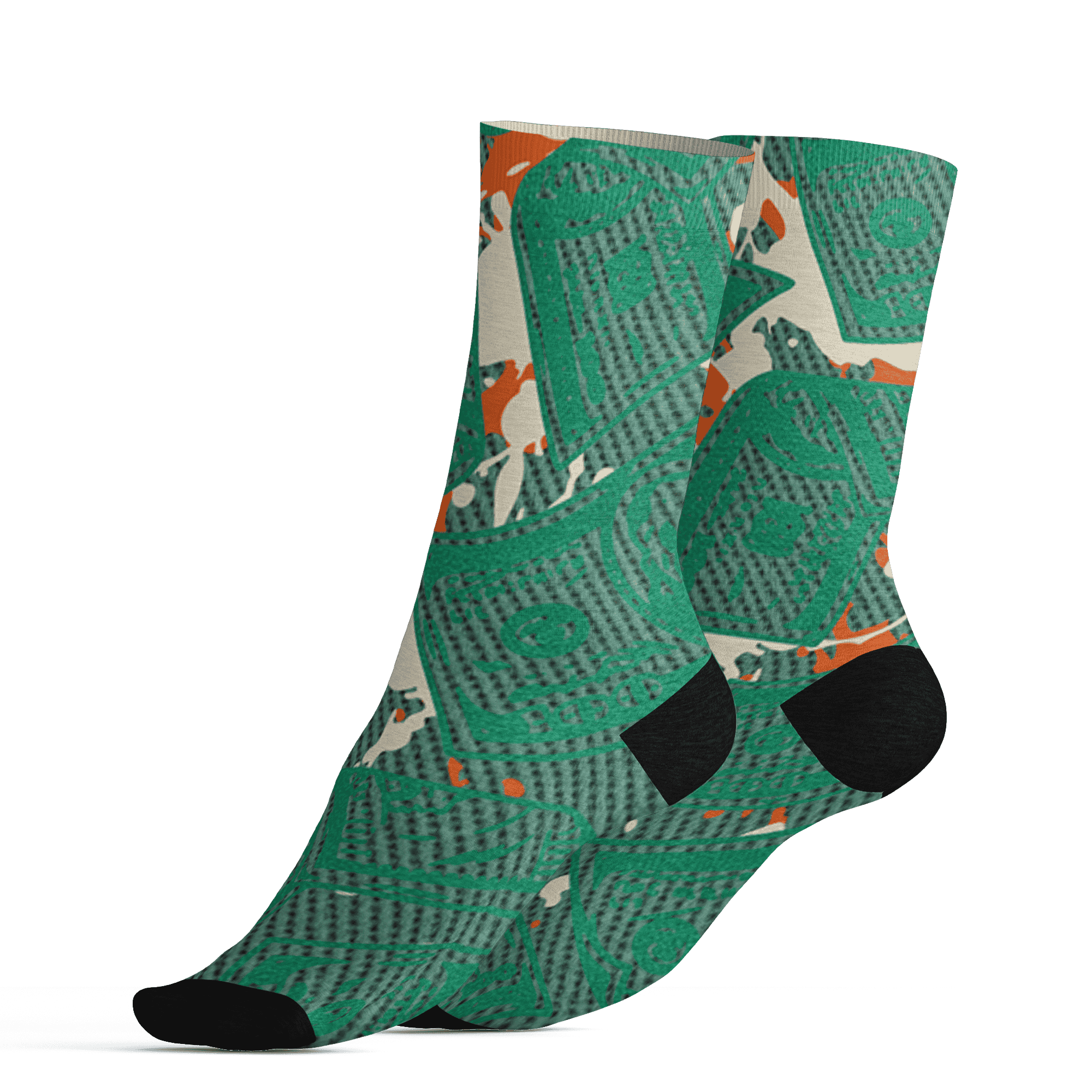 Nina CN Abney 3s Socks Match Money Motive BER 3D All-Over Print - NastyJamz