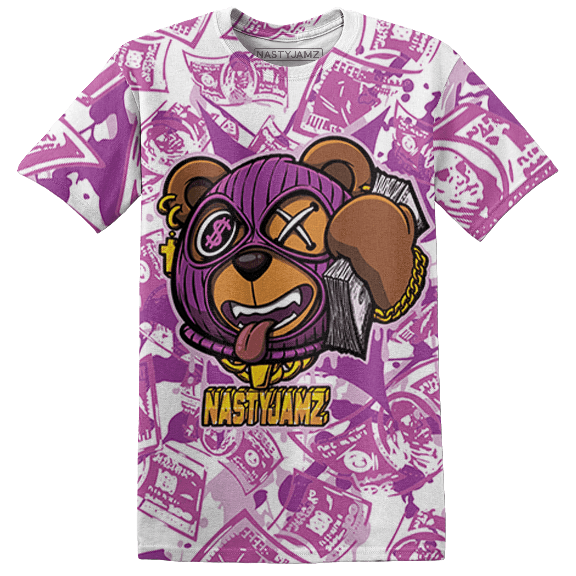 GS Hyper Violet 4s T Shirt Match Money Motive BER 3D All-Over Print - NastyJamz