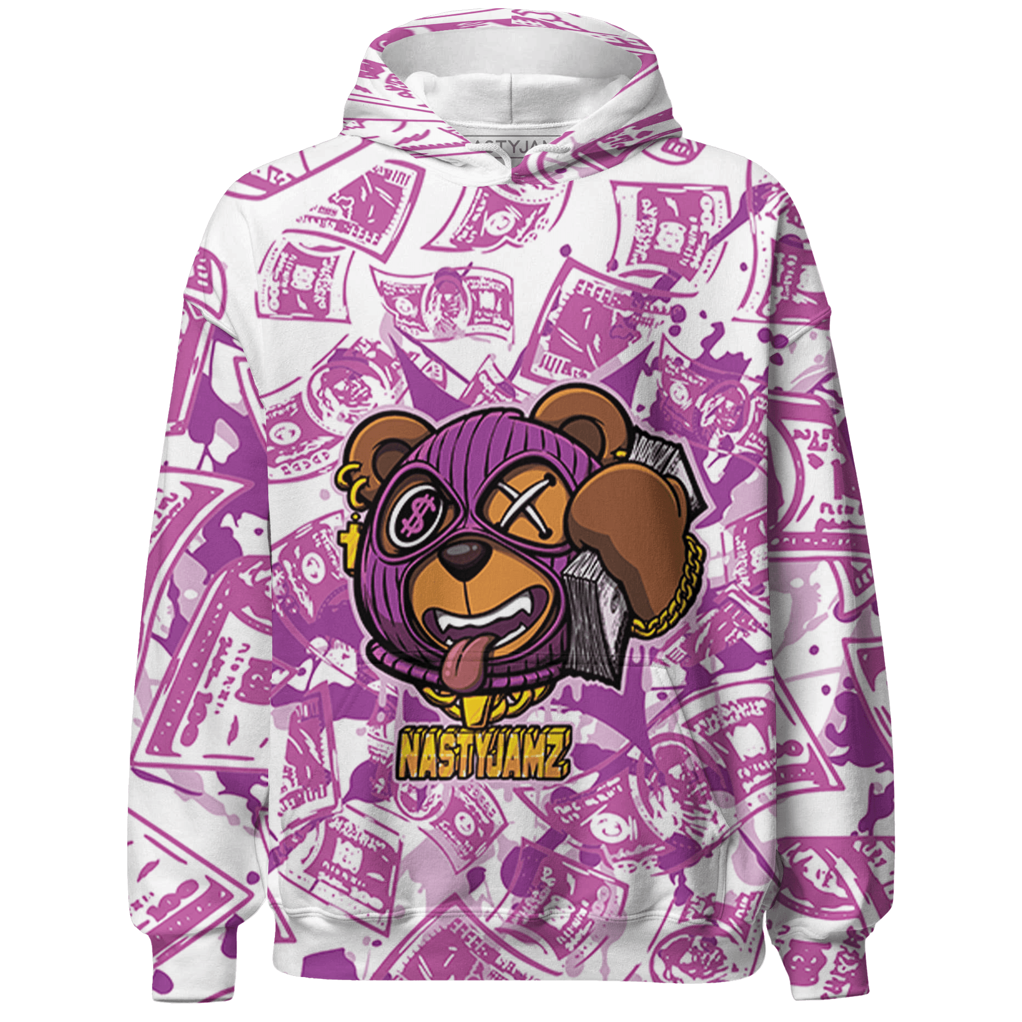 GS Hyper Violet 4s Hoodie Match Money Motive BER 3D All-Over Print - NastyJamz