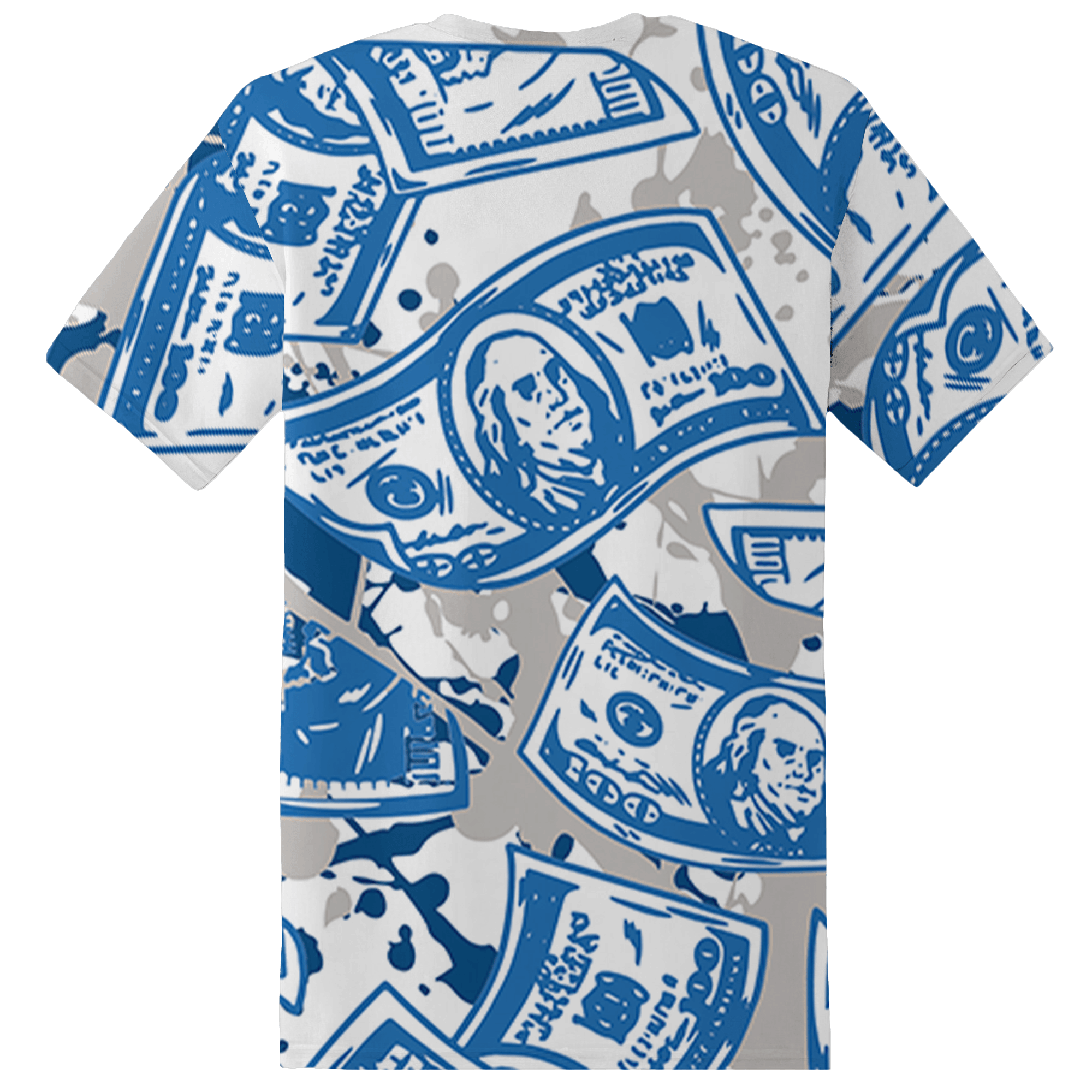 Industrial Blue 4s T Shirt Match Money Motive BER 3D All-Over Print - NastyJamz