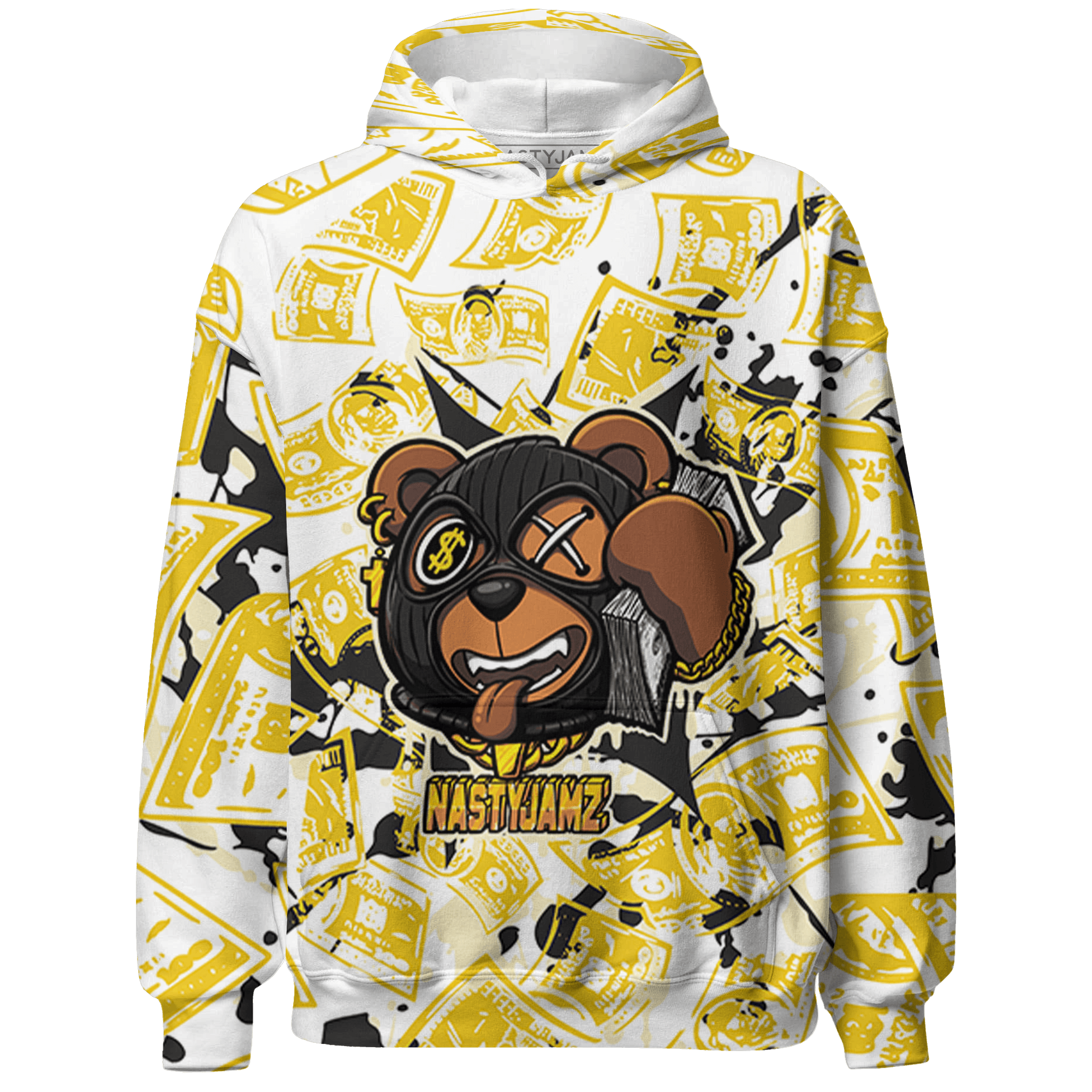 Vivid Sulfur 4s Hoodie Match Money Motive BER 3D All-Over Print - NastyJamz