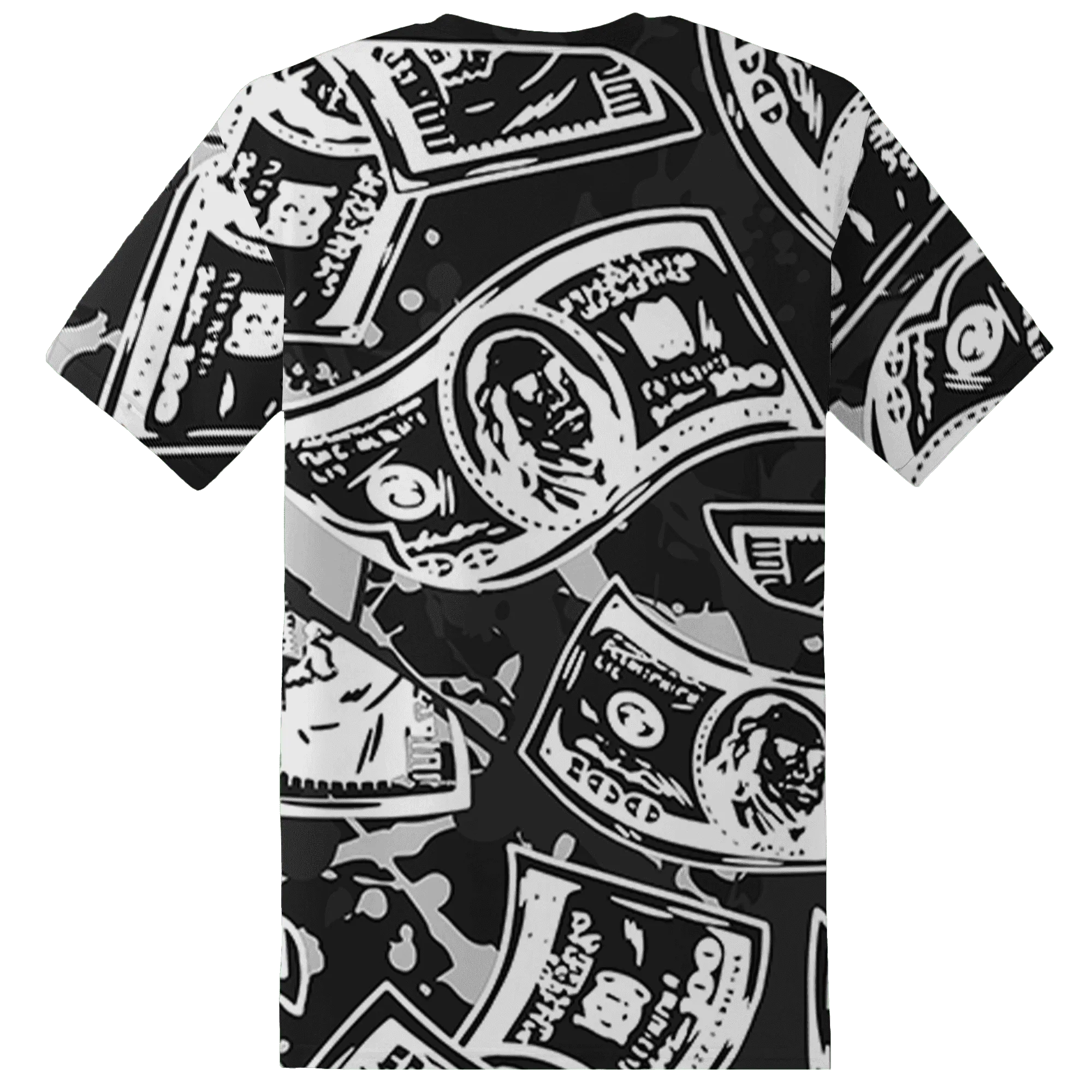 White-Thunder-4s-T-Shirt-Match-Money-Motive-BER-3D