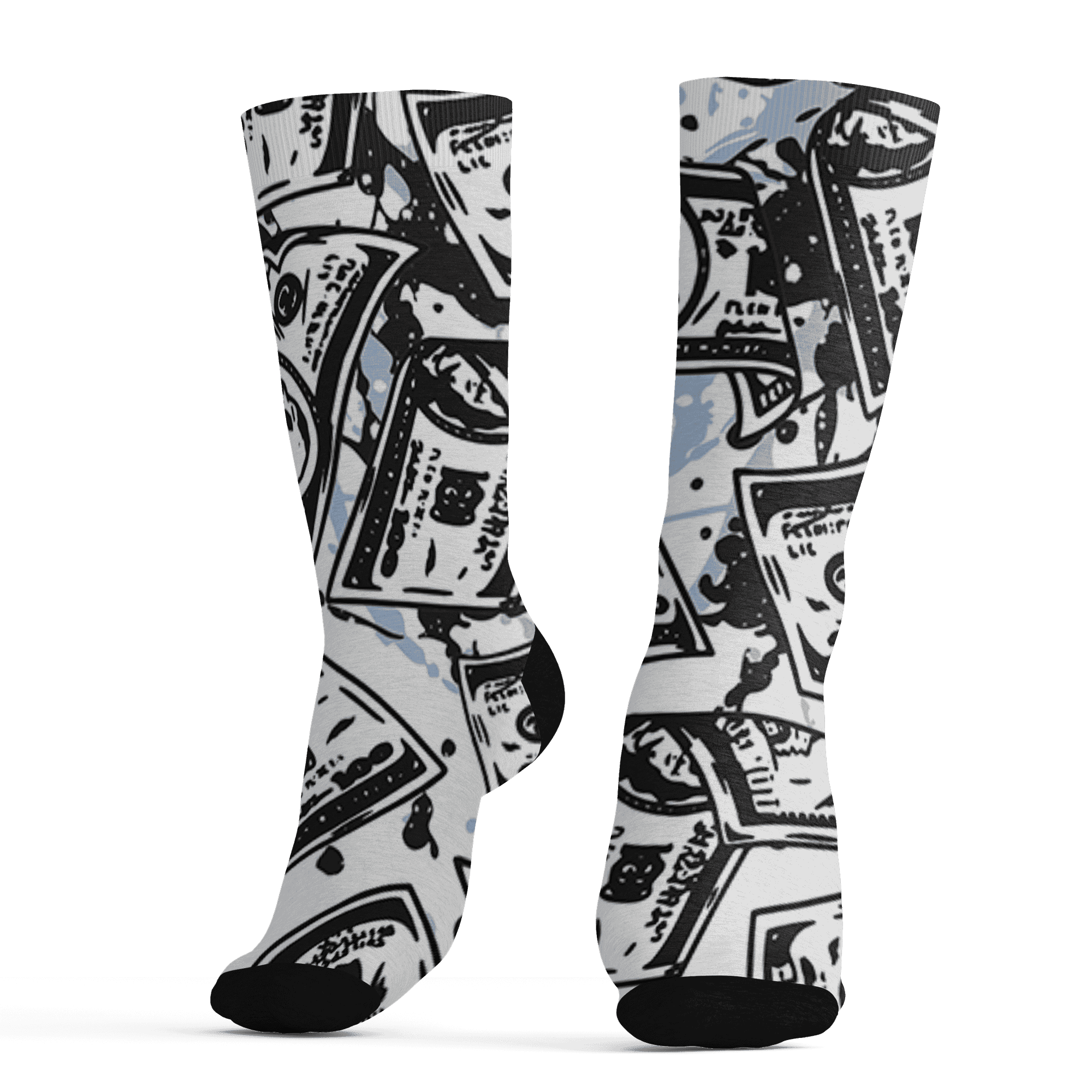 AJ 6 Reverse Oreo Socks Match Money Motive BER 3D All-Over Print - NastyJamz