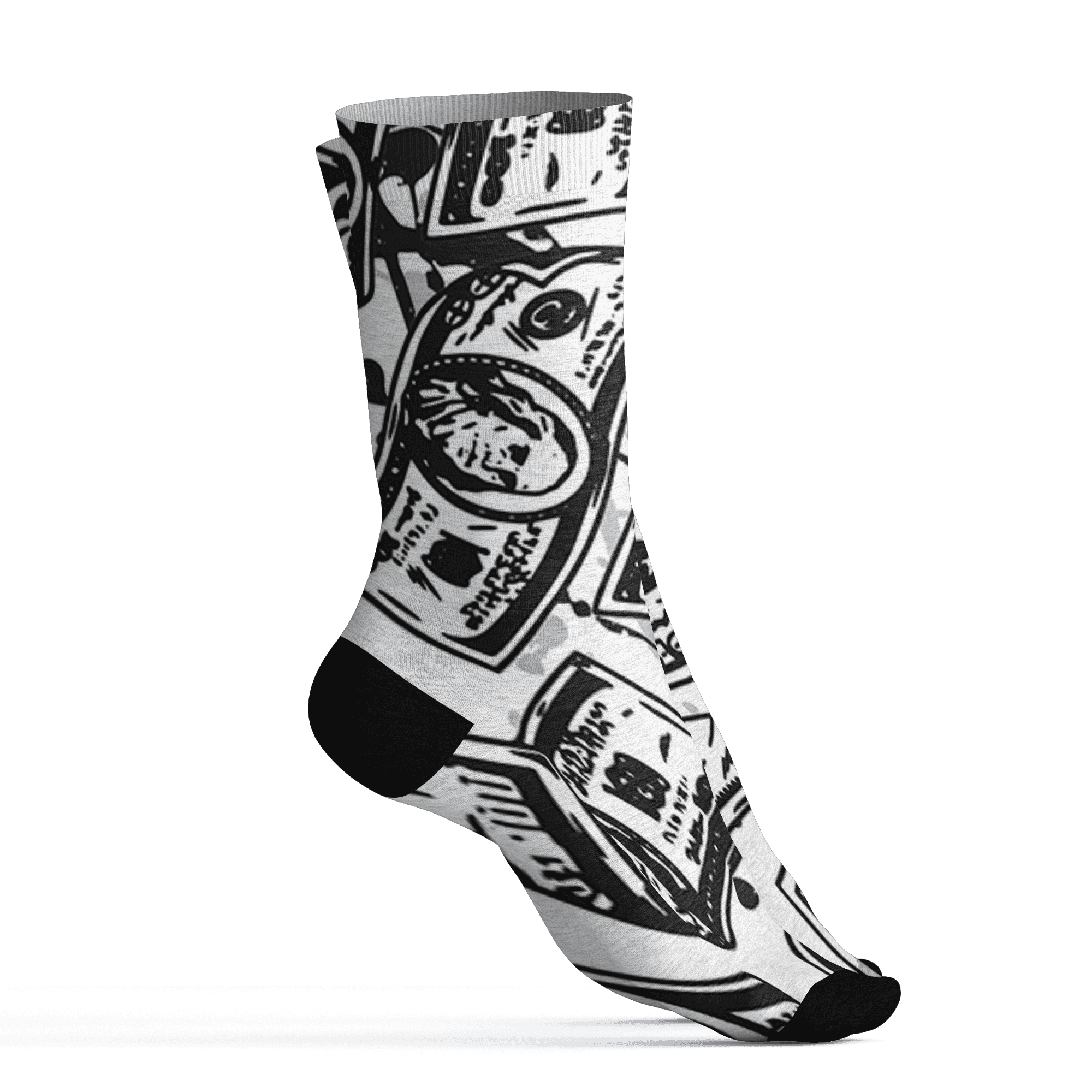 AJ 6 Reverse Oreo Socks Match Money Motive BER 3D All-Over Print - NastyJamz