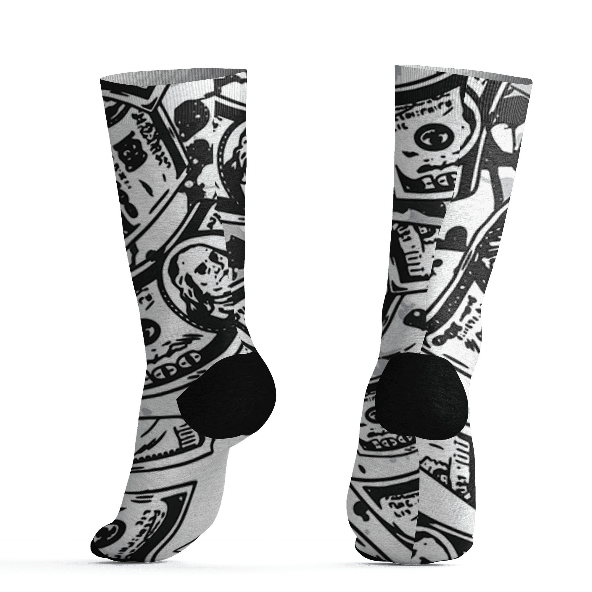 AJ 6 Reverse Oreo Socks Match Money Motive BER 3D All-Over Print - NastyJamz