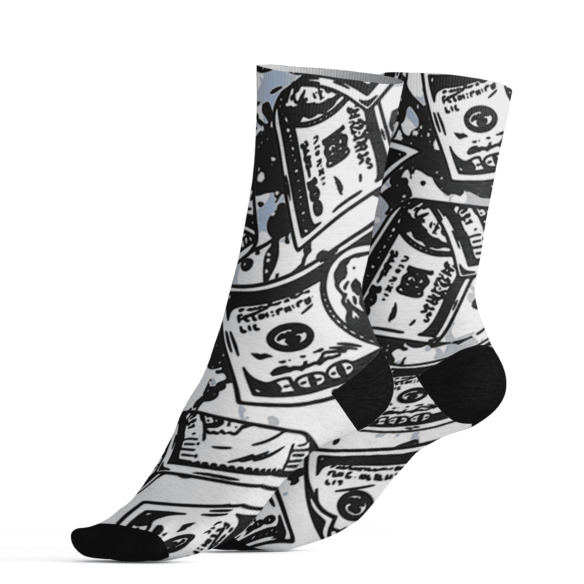 AJ 6 Reverse Oreo Socks Match Money Motive BER 3D All-Over Print - NastyJamz