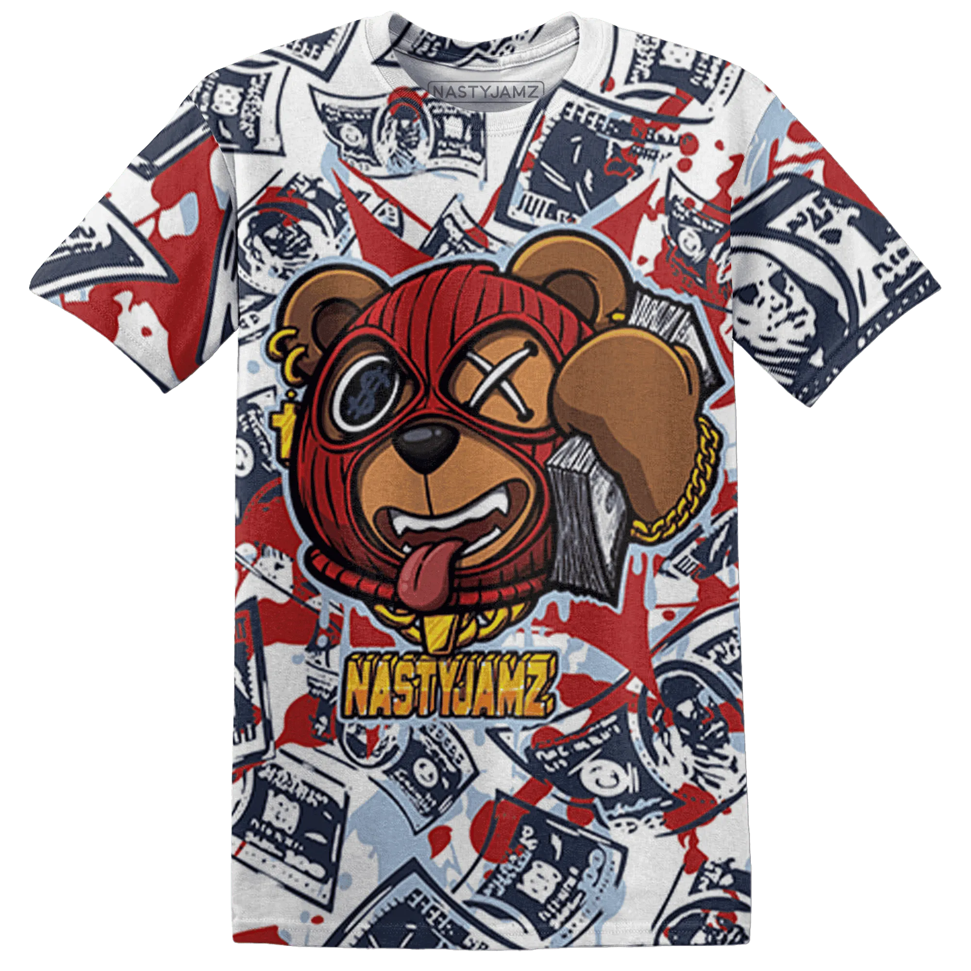 White-Navy-6s-T-Shirt-Match-Money-Motive-BER-3D