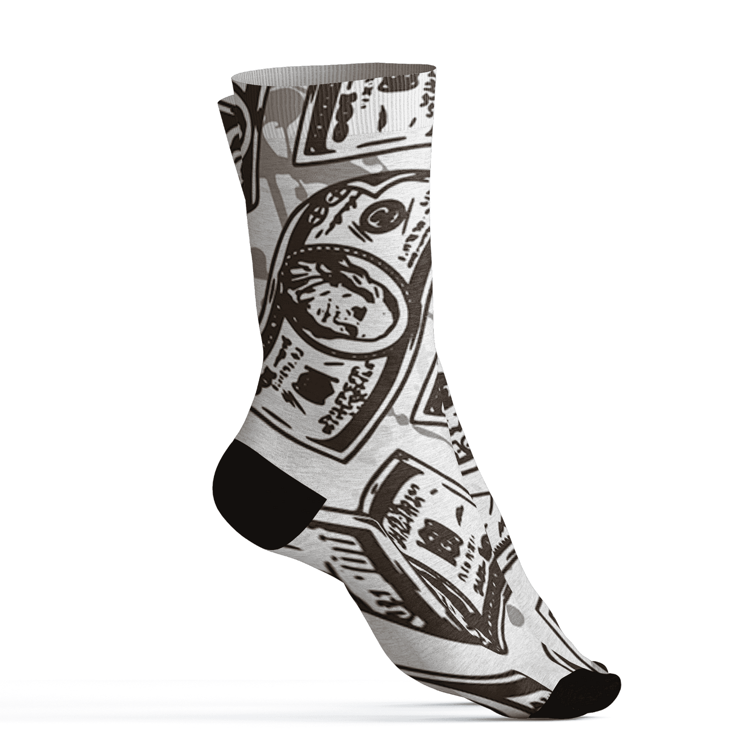 Dunk Low Baroque Brown Socks Match Money Motive BER 3D All-Over Print - NastyJamz