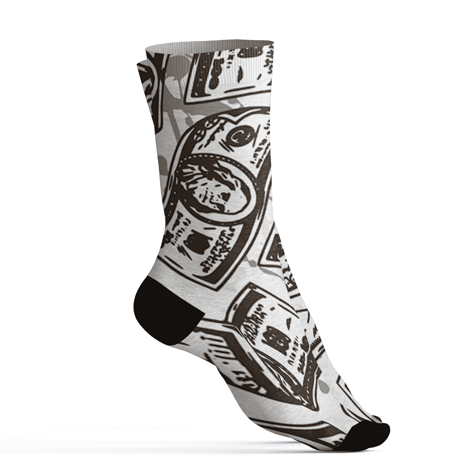 Dunk Low Baroque Brown Socks Match Money Motive BER 3D All-Over Print - NastyJamz